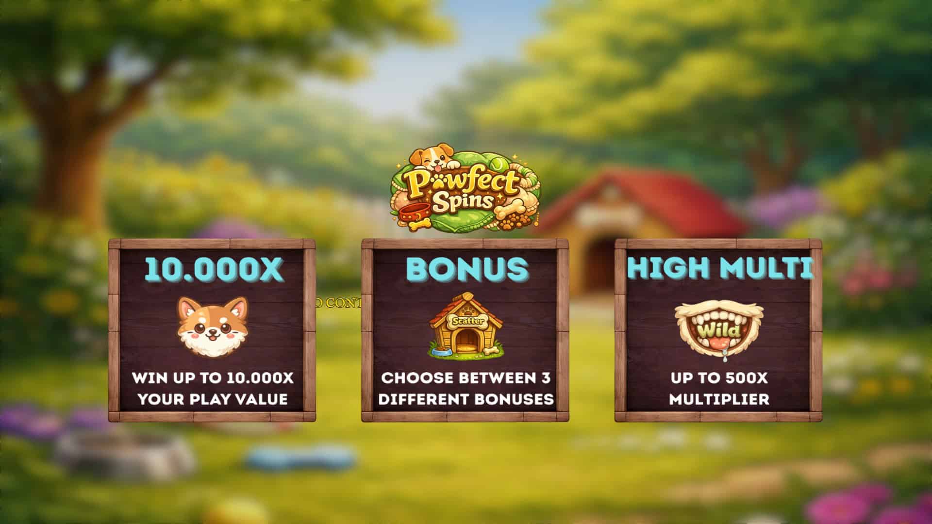 Pawfect Spins slot intro screen
