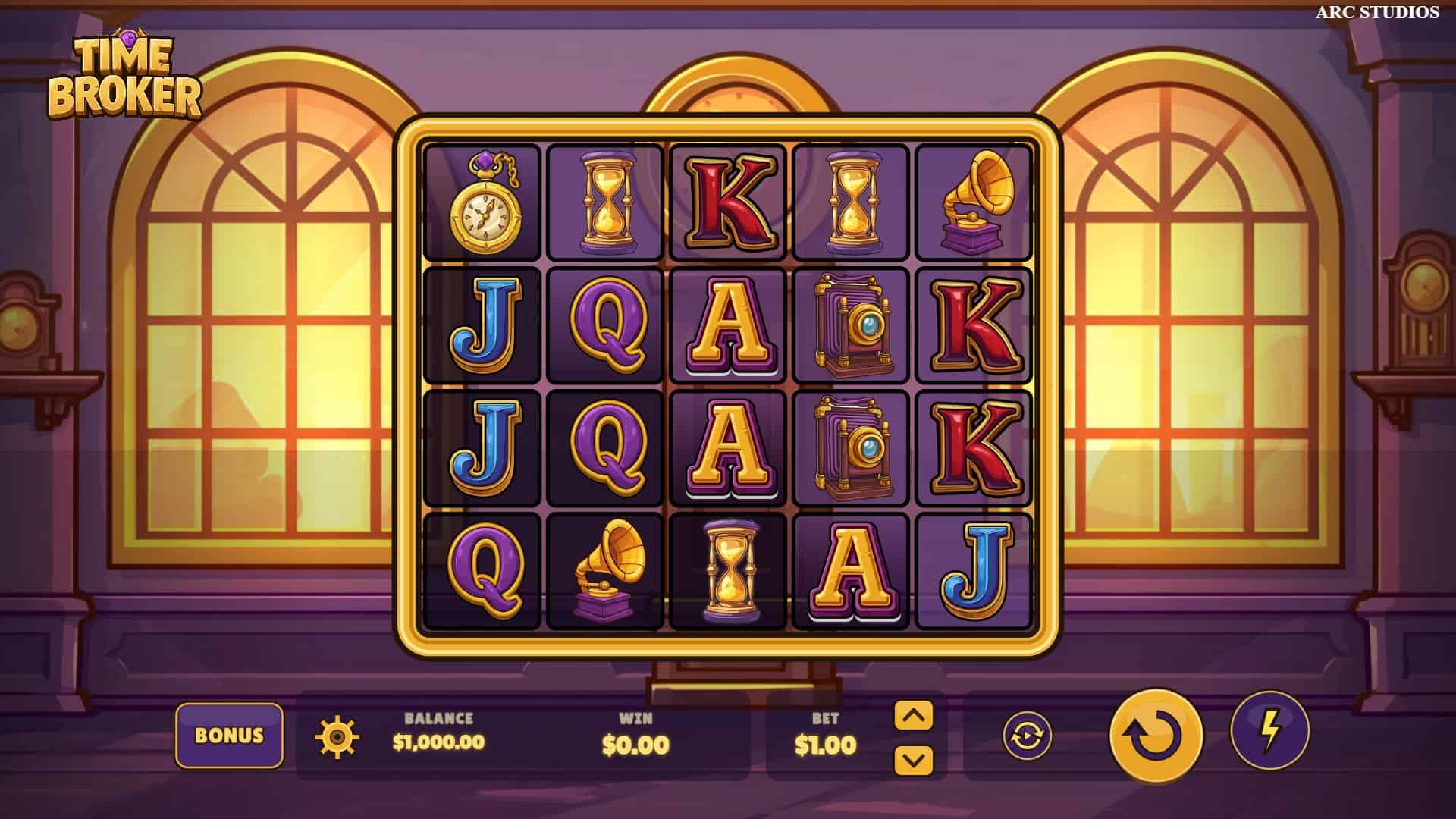 Time Broker slot gameplay reels