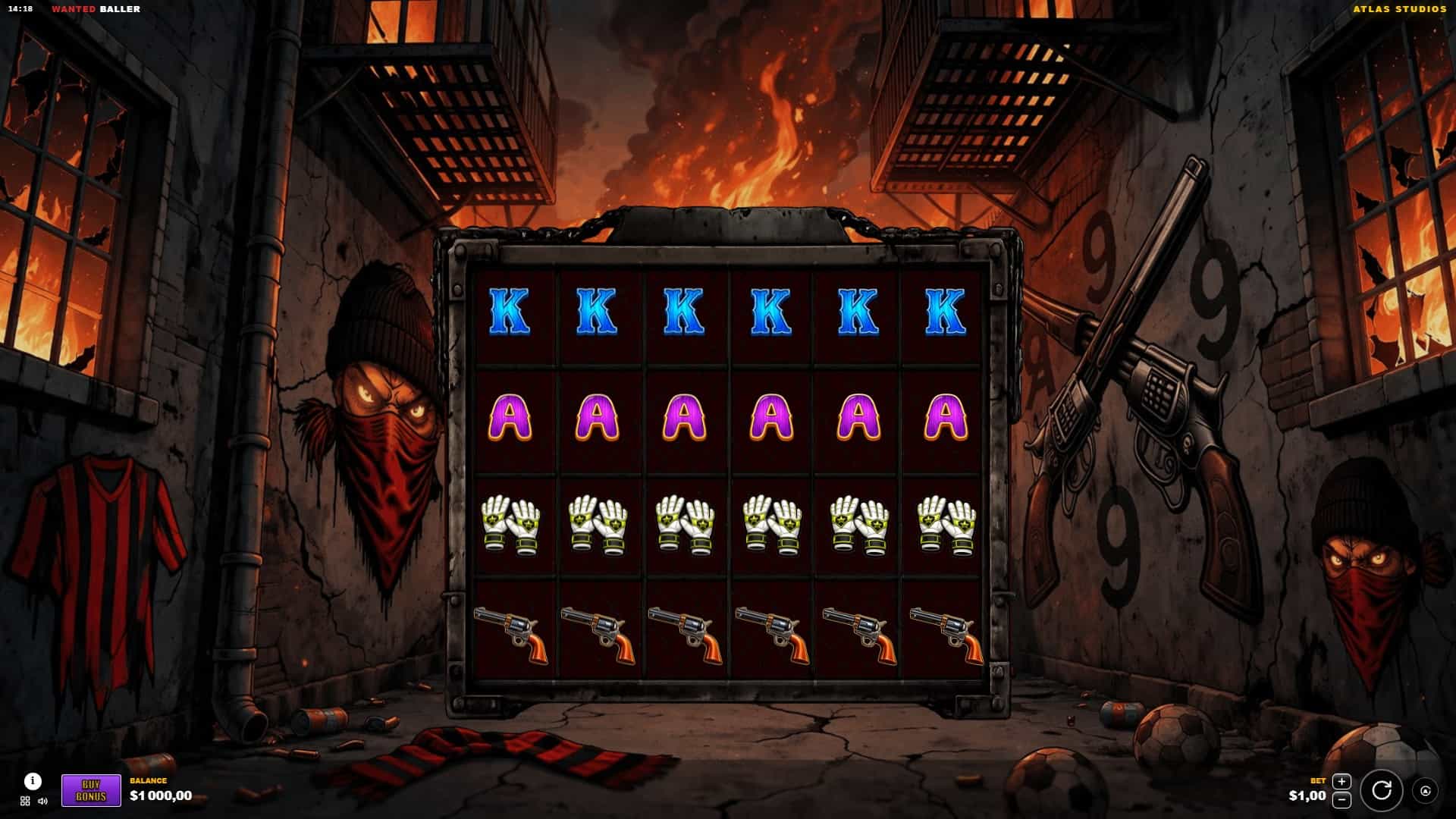 Wanted Baller slot gameplay reels