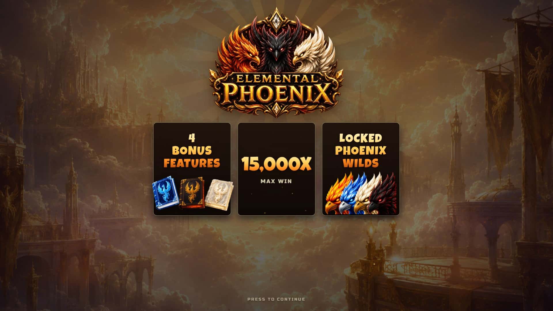 Elemental Phoenix slot intro screen