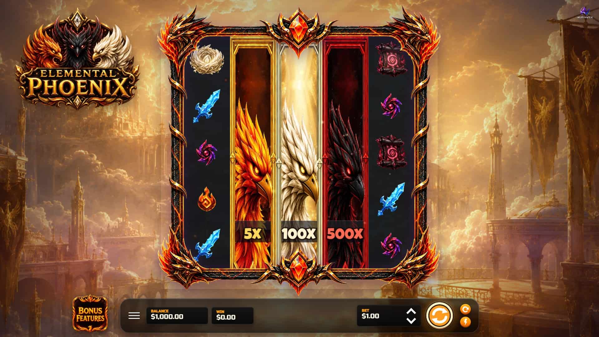 Elemental Phoenix slot gameplay reels