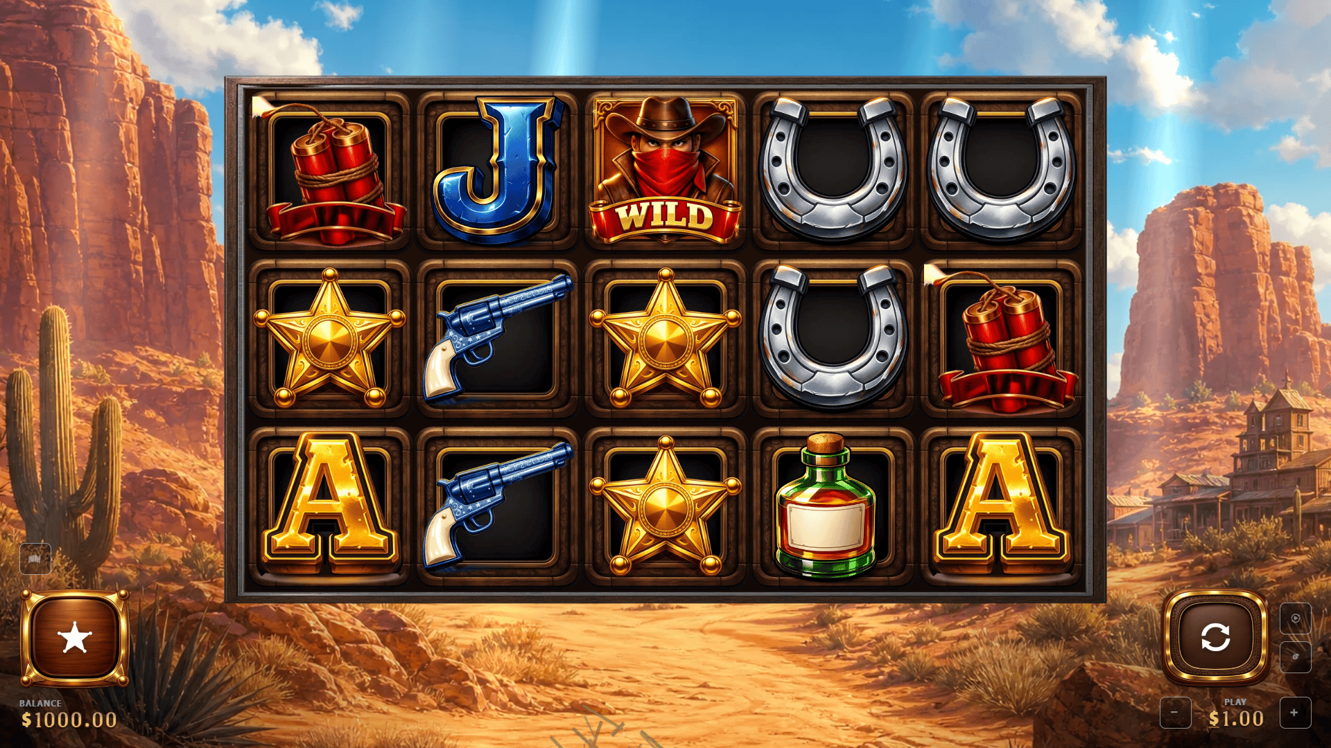 Bandit Gold slot gameplay reels