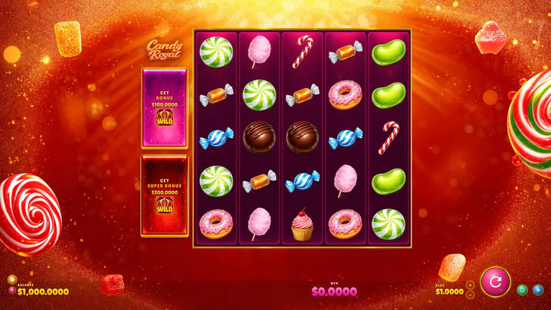 Candy Royal slot gameplay reels