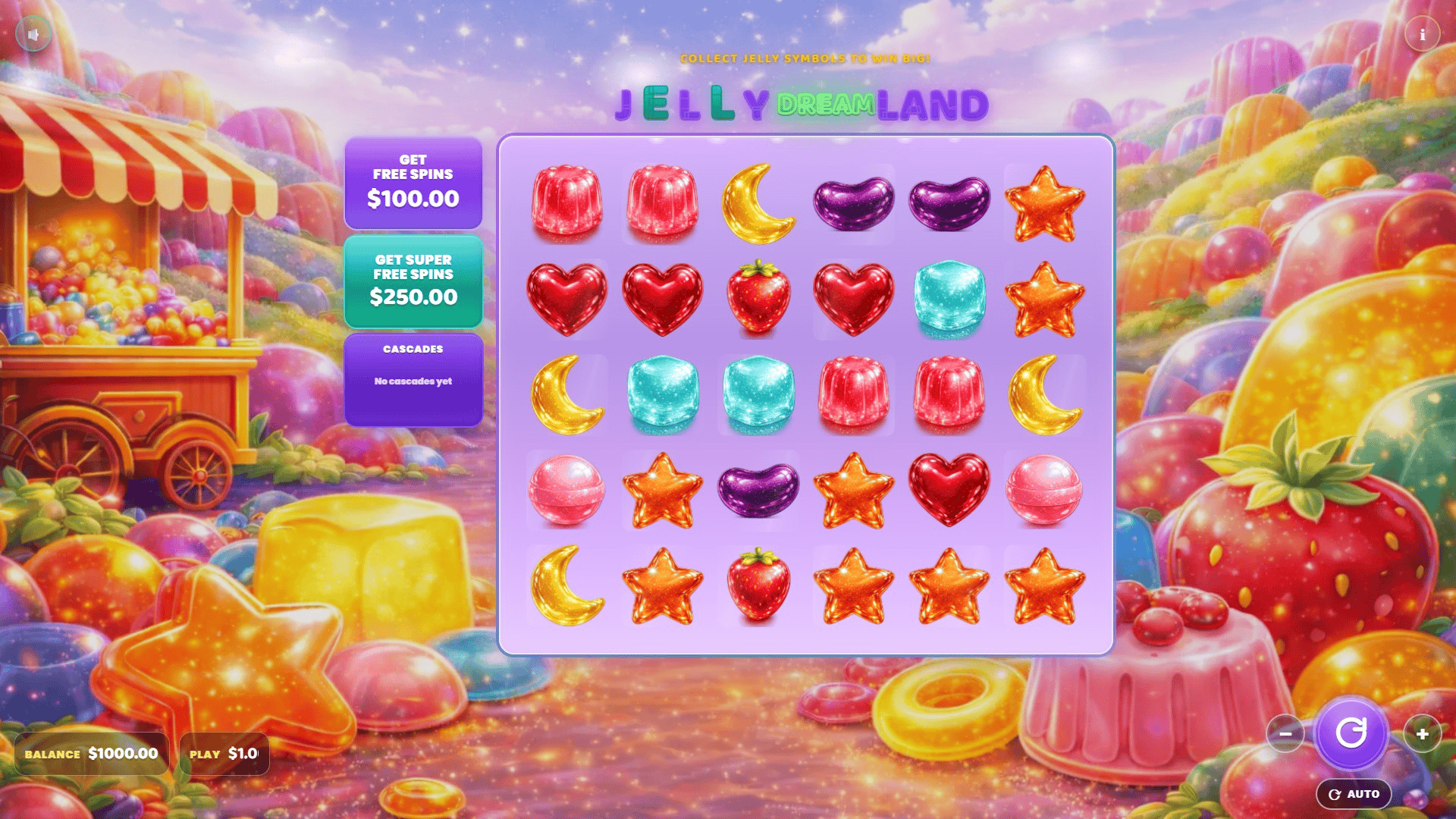 Jelly Dreamland slot gameplay reels