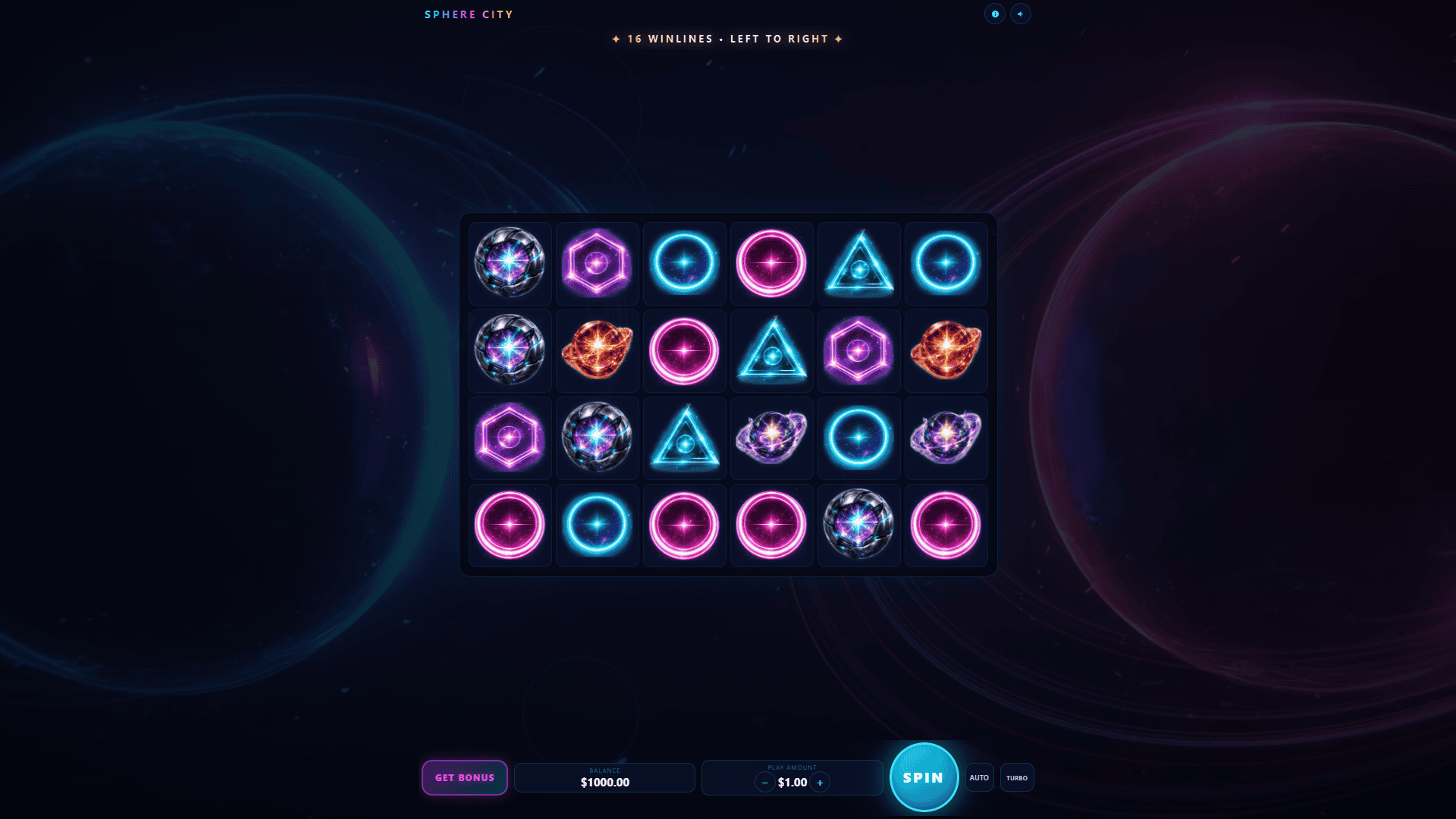 Sphere City slot gameplay reels
