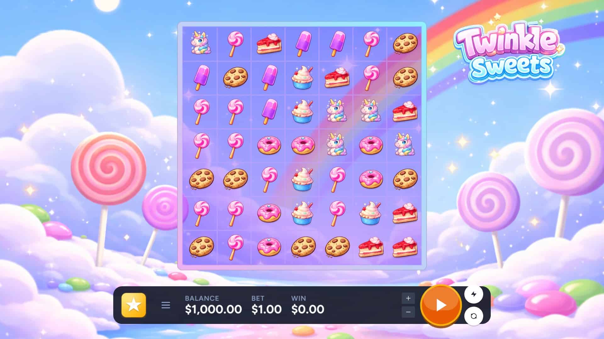 Twinkle Sweets slot gameplay reels