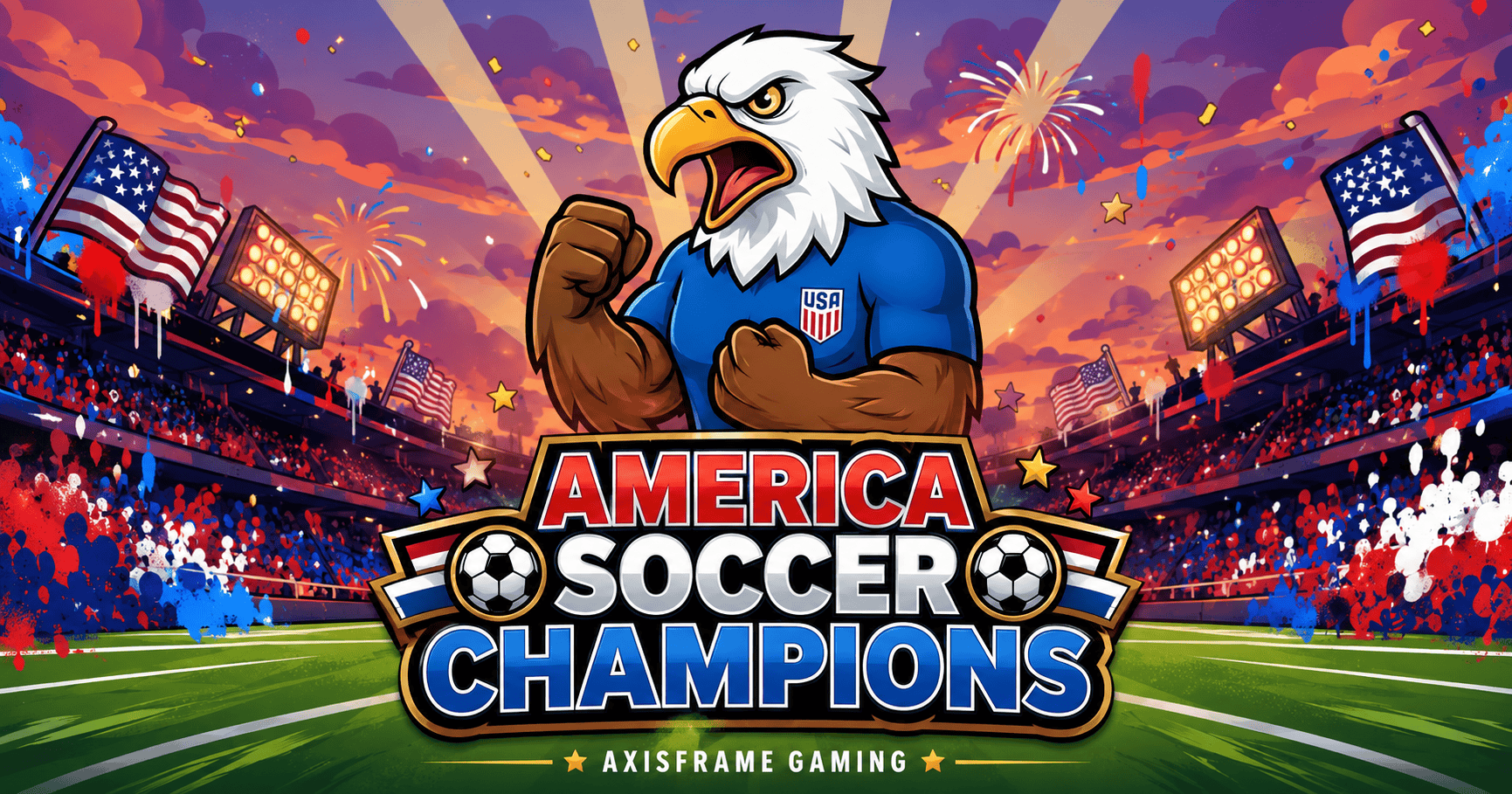 America Soccer Champions Slot Demo by Axisframe Gaming slot cover image