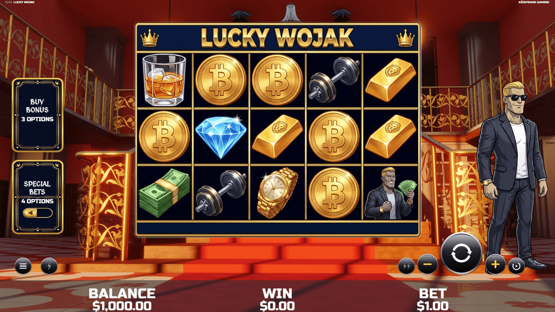 Lucky Wojak bonus buy menu