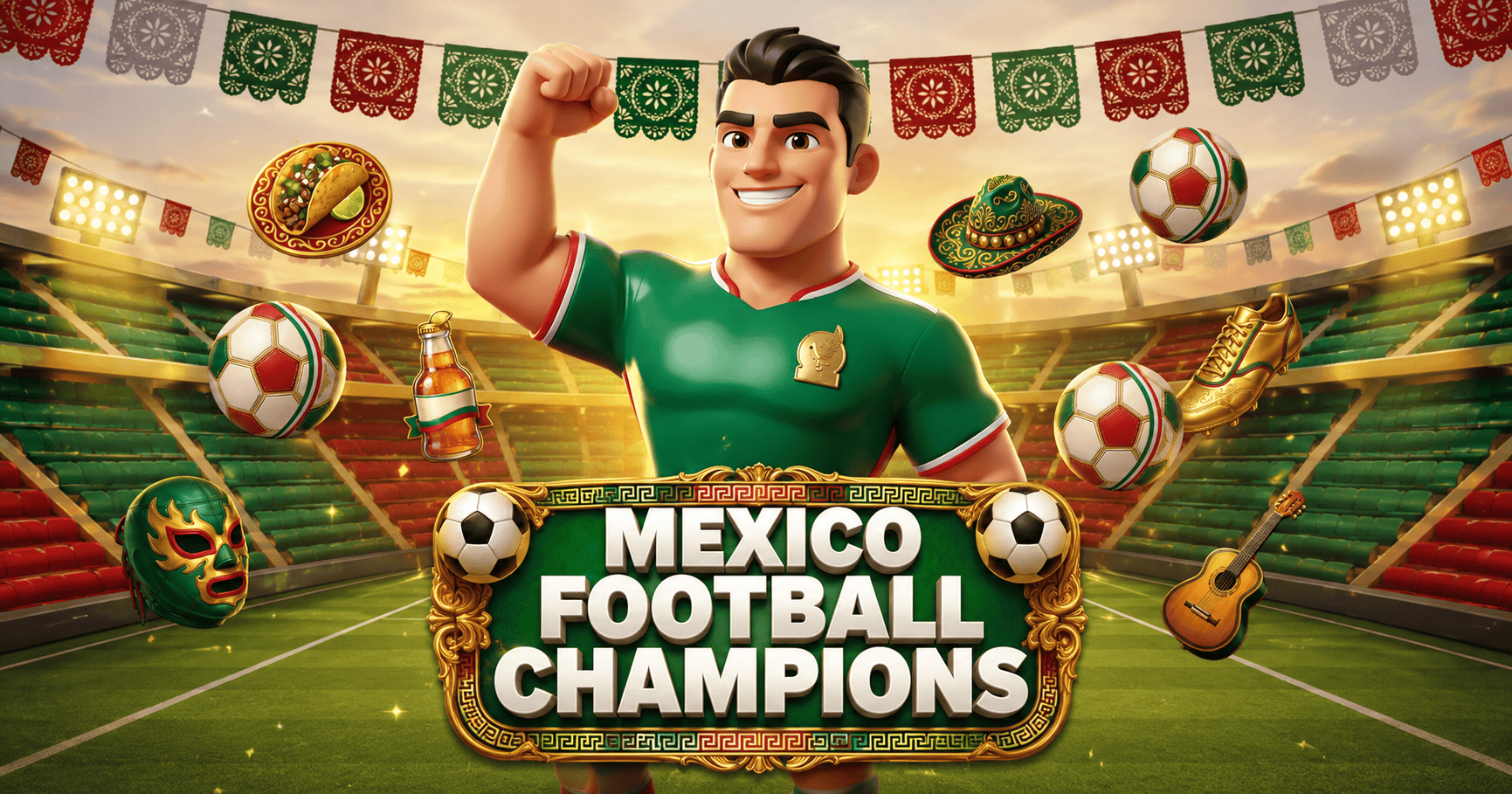 Mexico Football Champions Slot Demo by Axisframe Gaming slot cover image