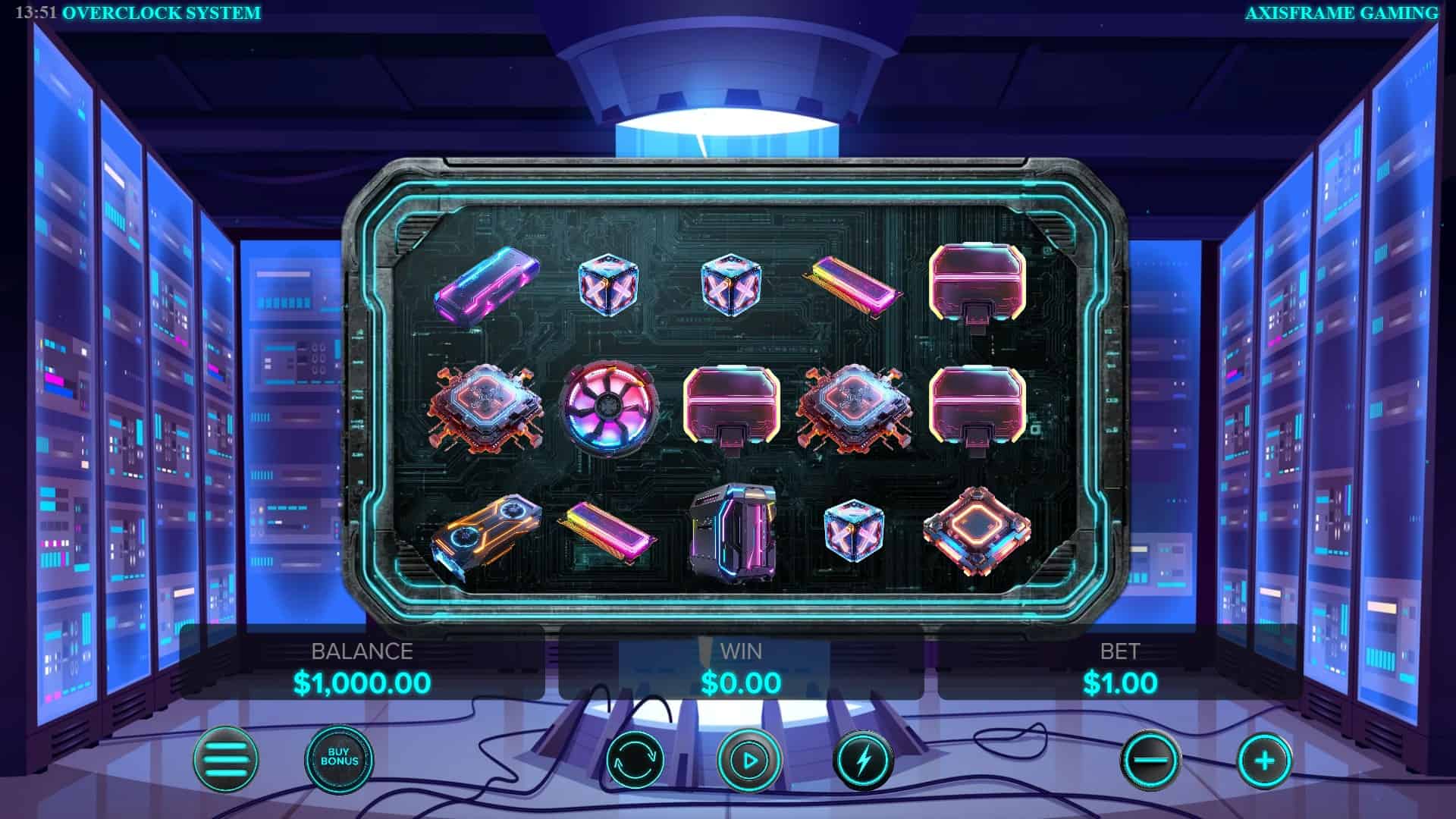 Overclock System slot gameplay reels