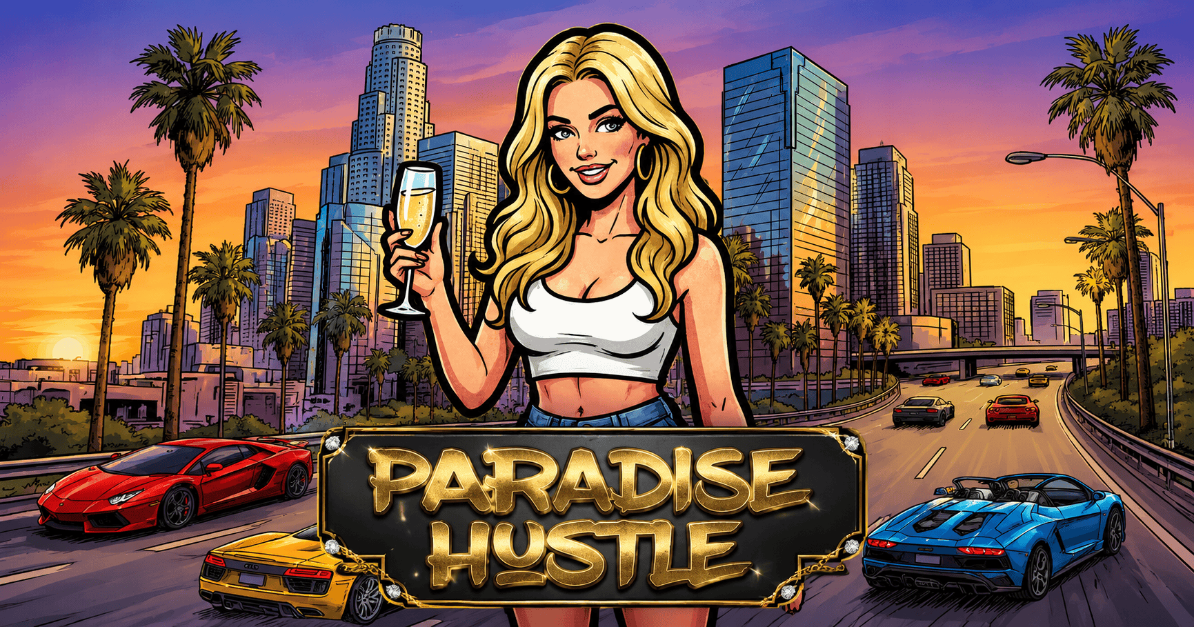 Paradise Hustle Slot Demo by AxisFrame Gaming slot cover image