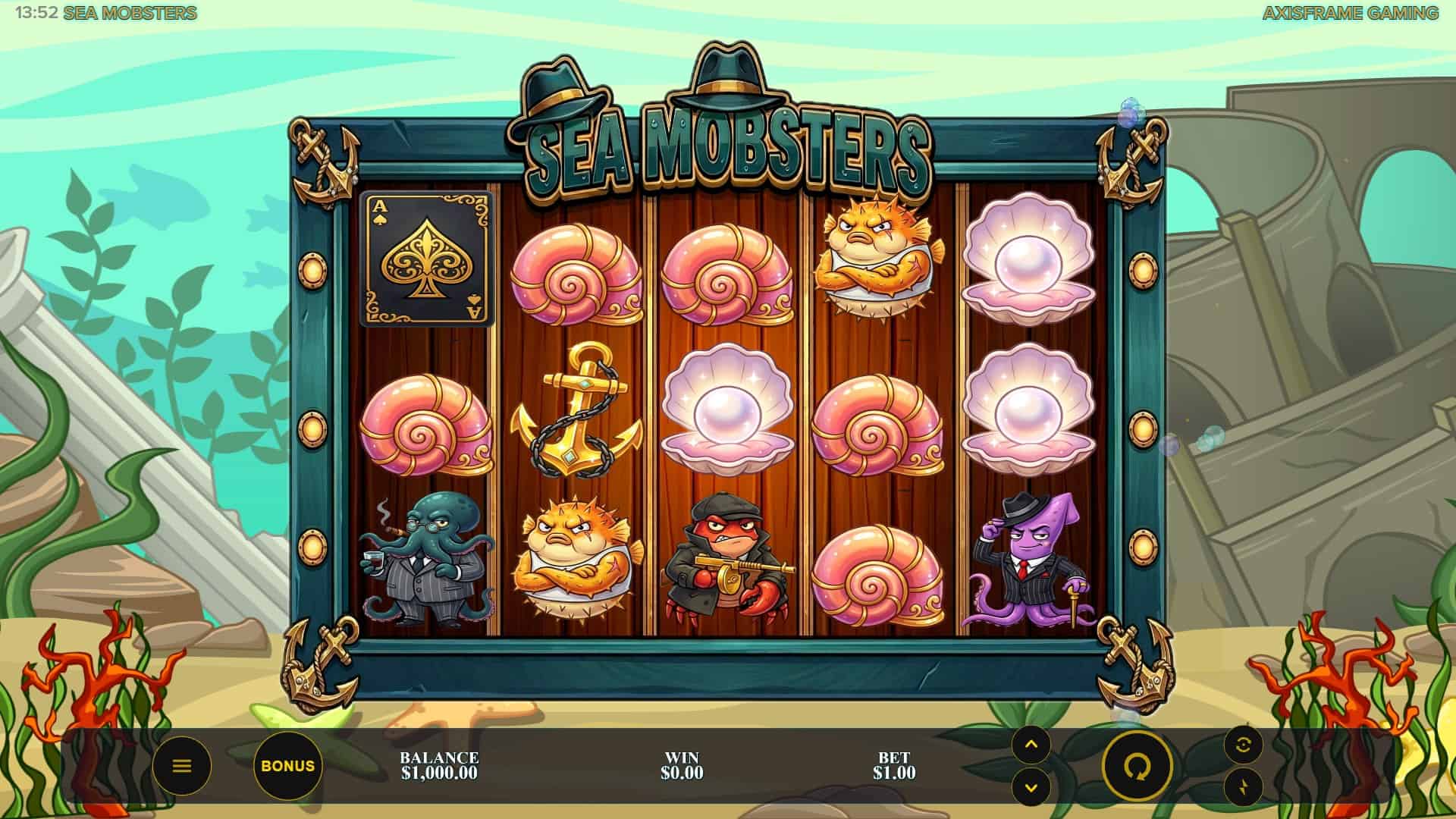 Sea Mobsters slot gameplay reels