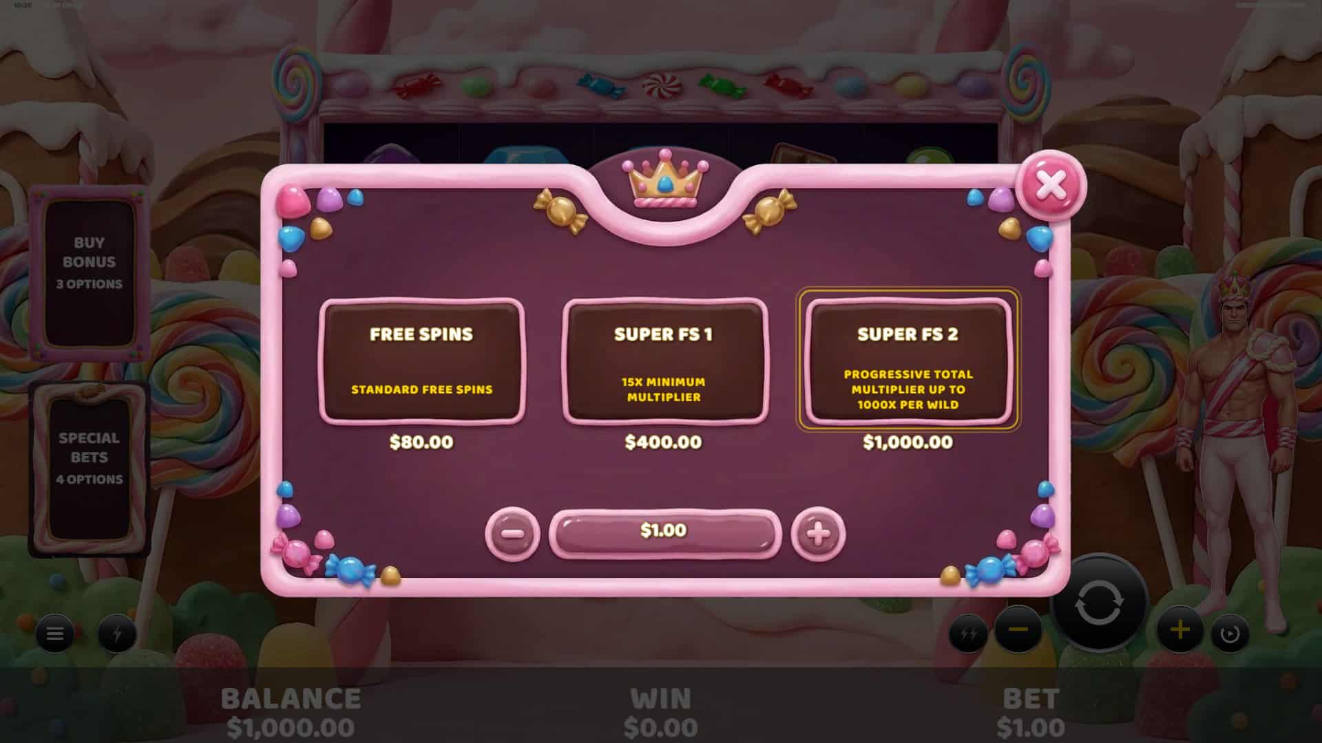 Sugar Chad bonus buy menu
