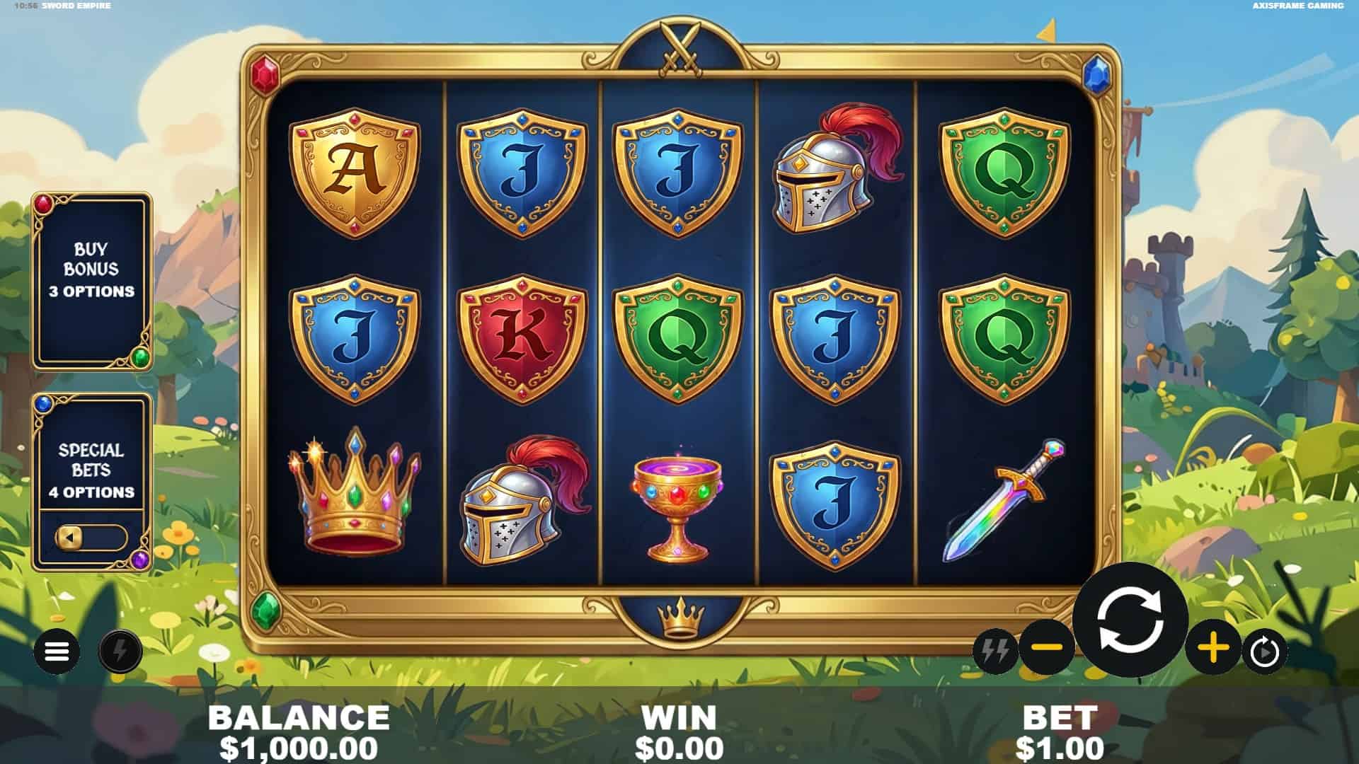 Sword Empire slot gameplay reels