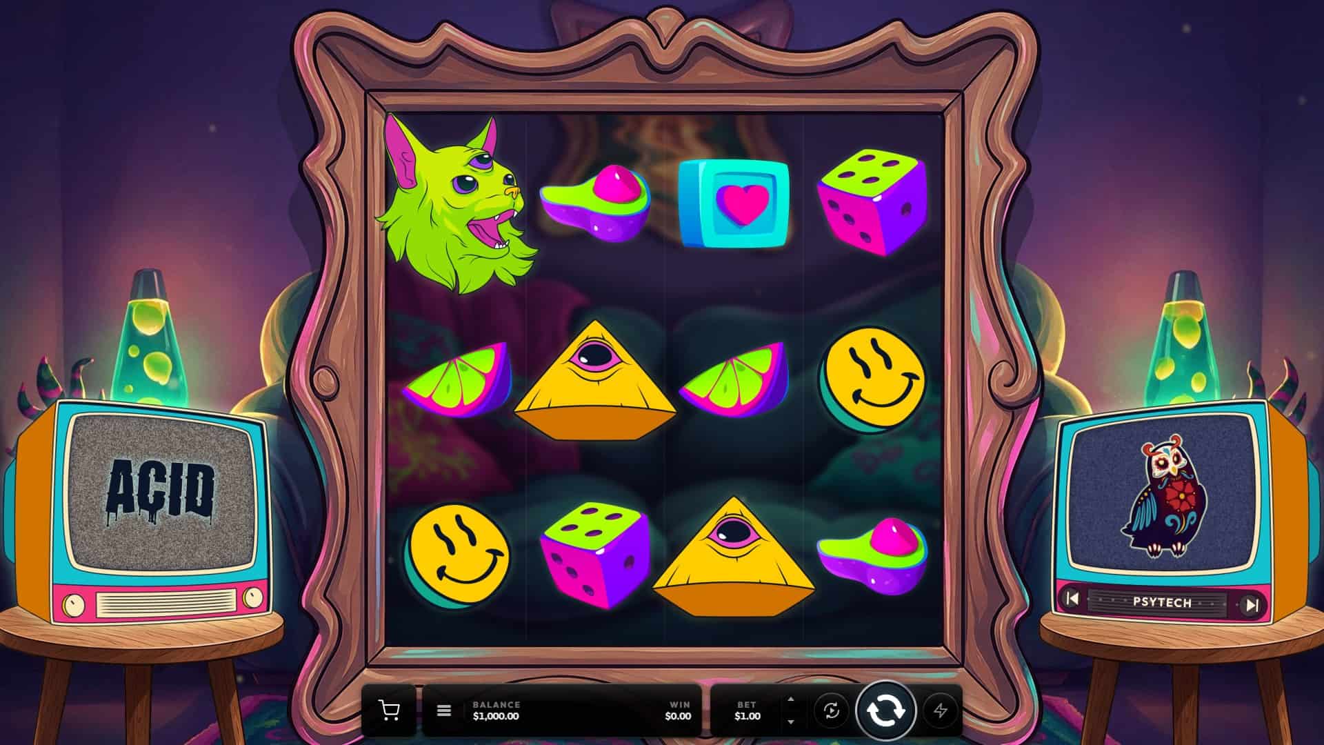 Acid slot gameplay reels