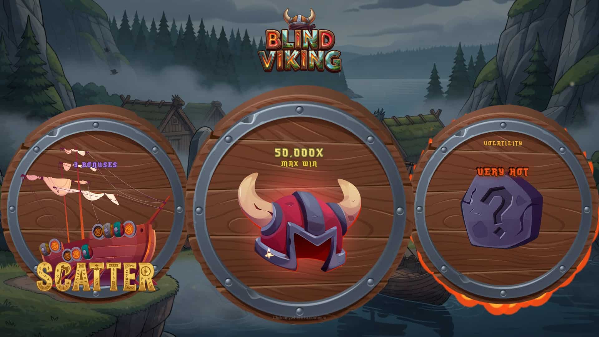 Blind Viking slot intro screen