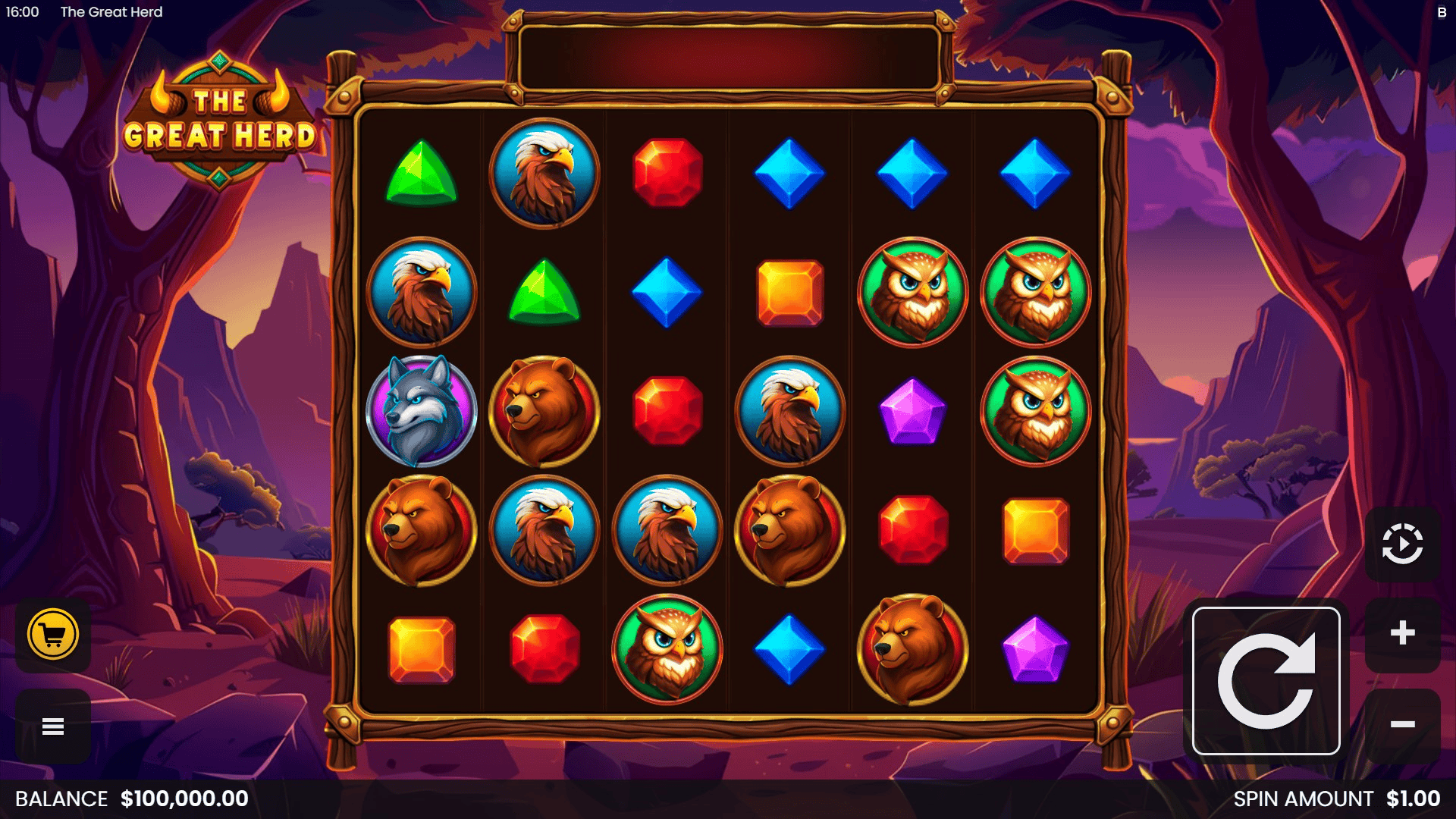 The Great Herd slot gameplay reels