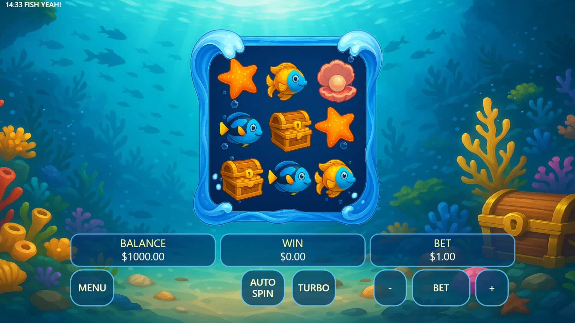 Fish Yeah! slot gameplay reels