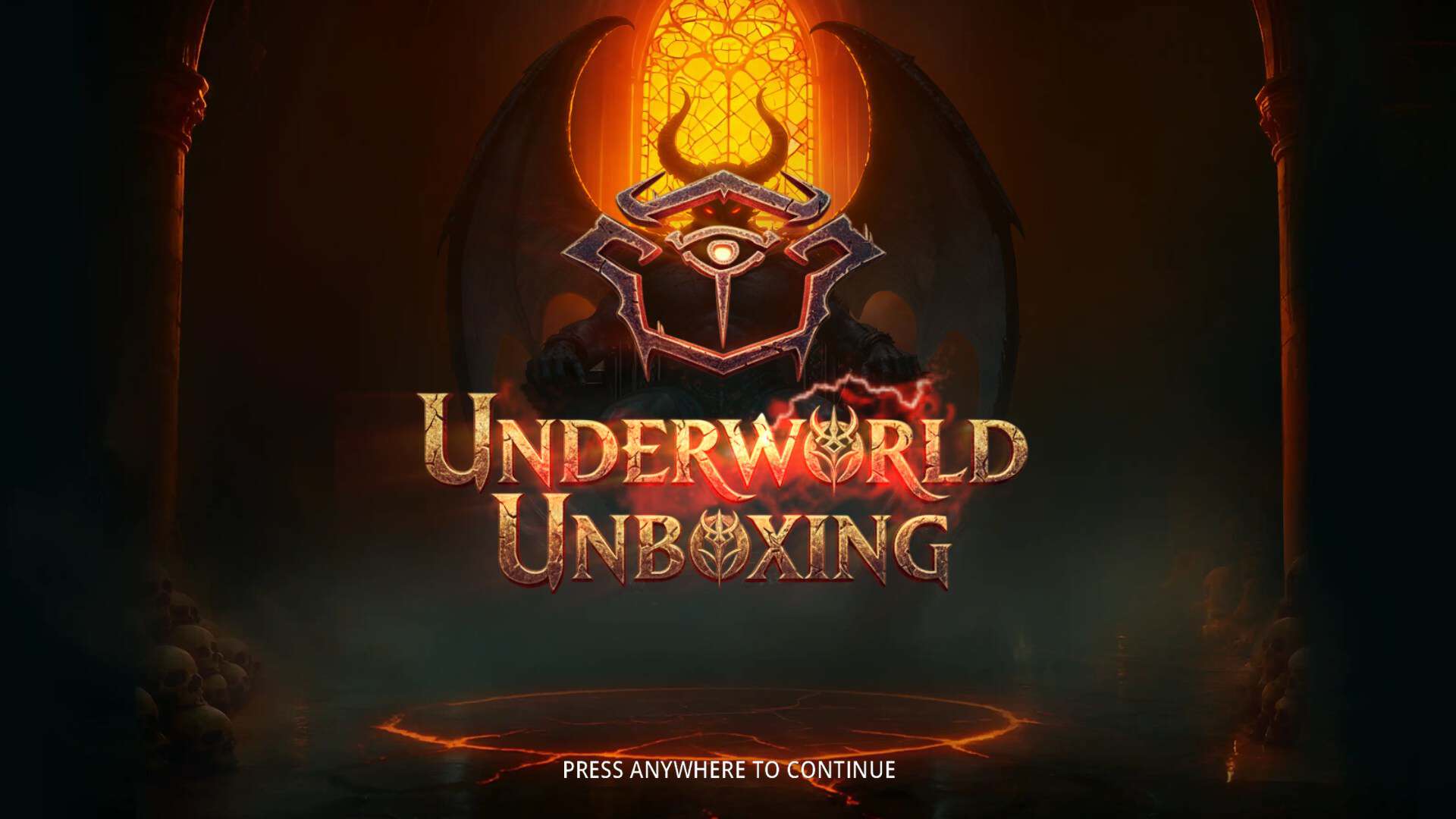 Underworld Unboxing slot intro screen