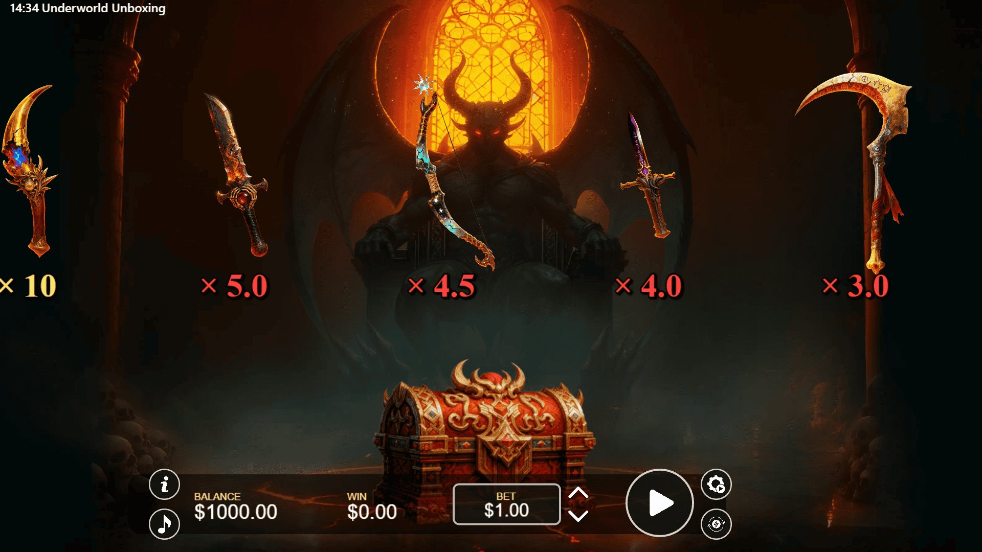 Underworld Unboxing slot gameplay reels