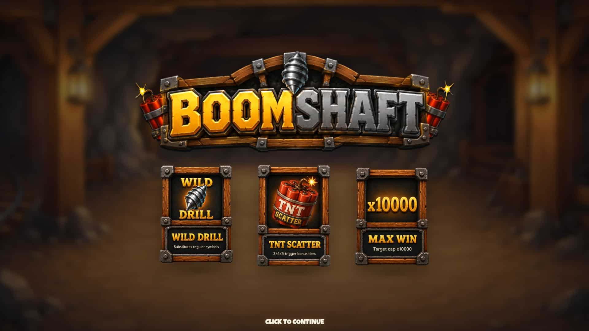 Boomshaft slot intro screen