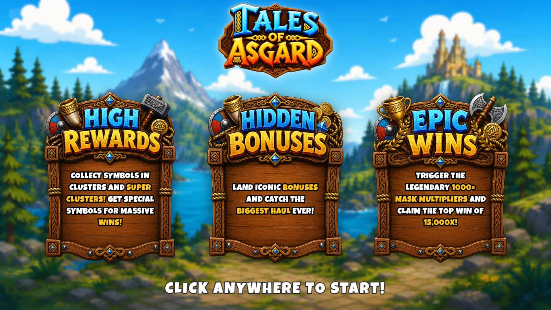 Tales of Asgard slot intro screen