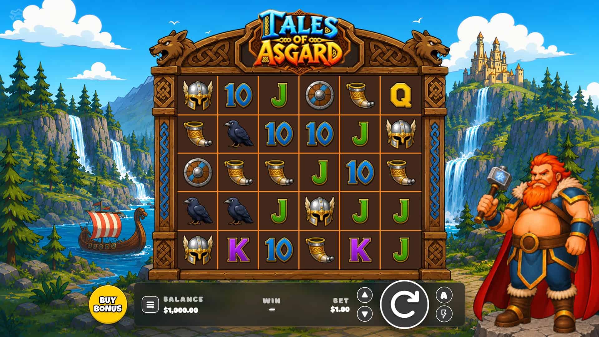 Tales of Asgard slot gameplay reels