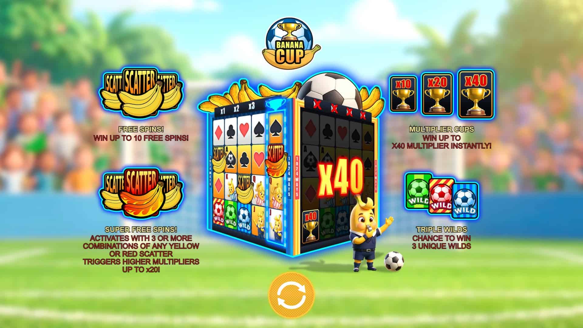 Banana Cup slot intro screen