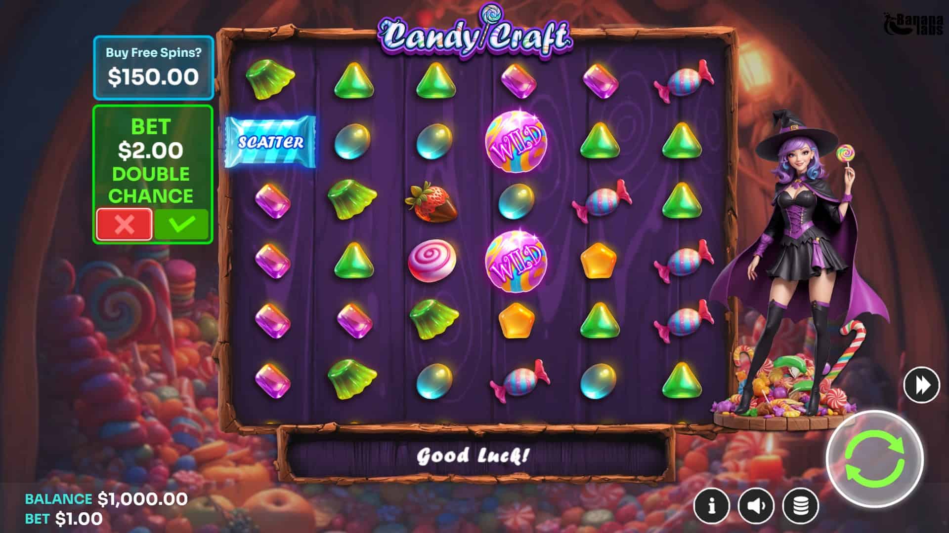 Candy Craft bonus buy menu