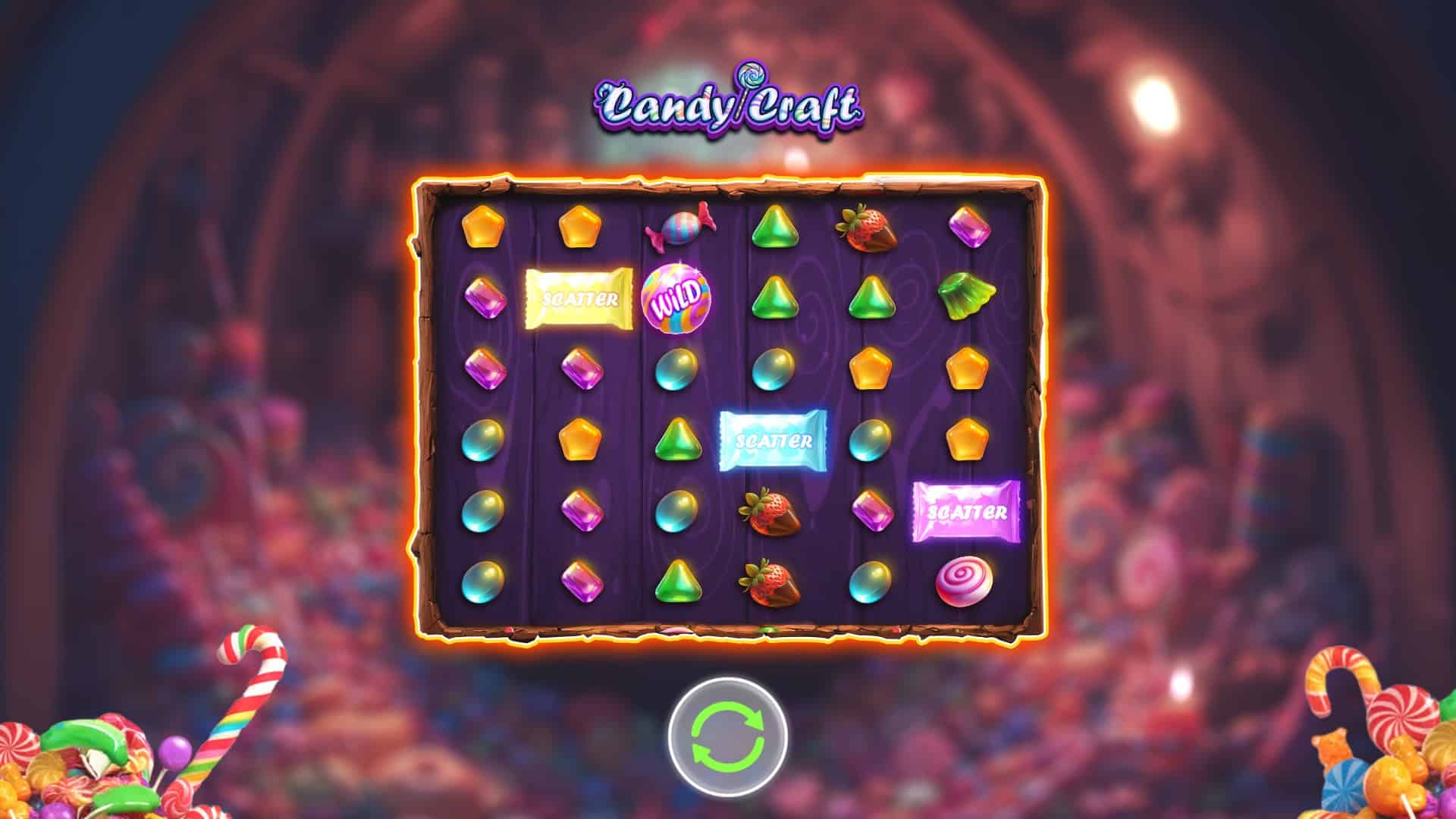 Candy Craft slot gameplay reels