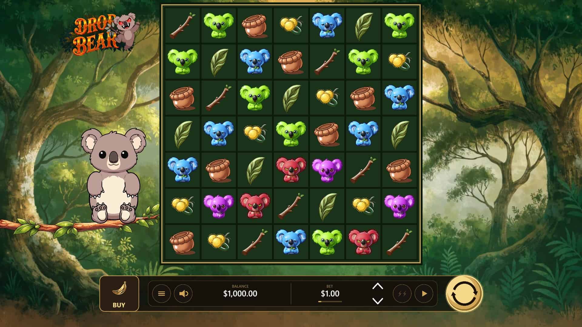 Drop Bear slot gameplay reels