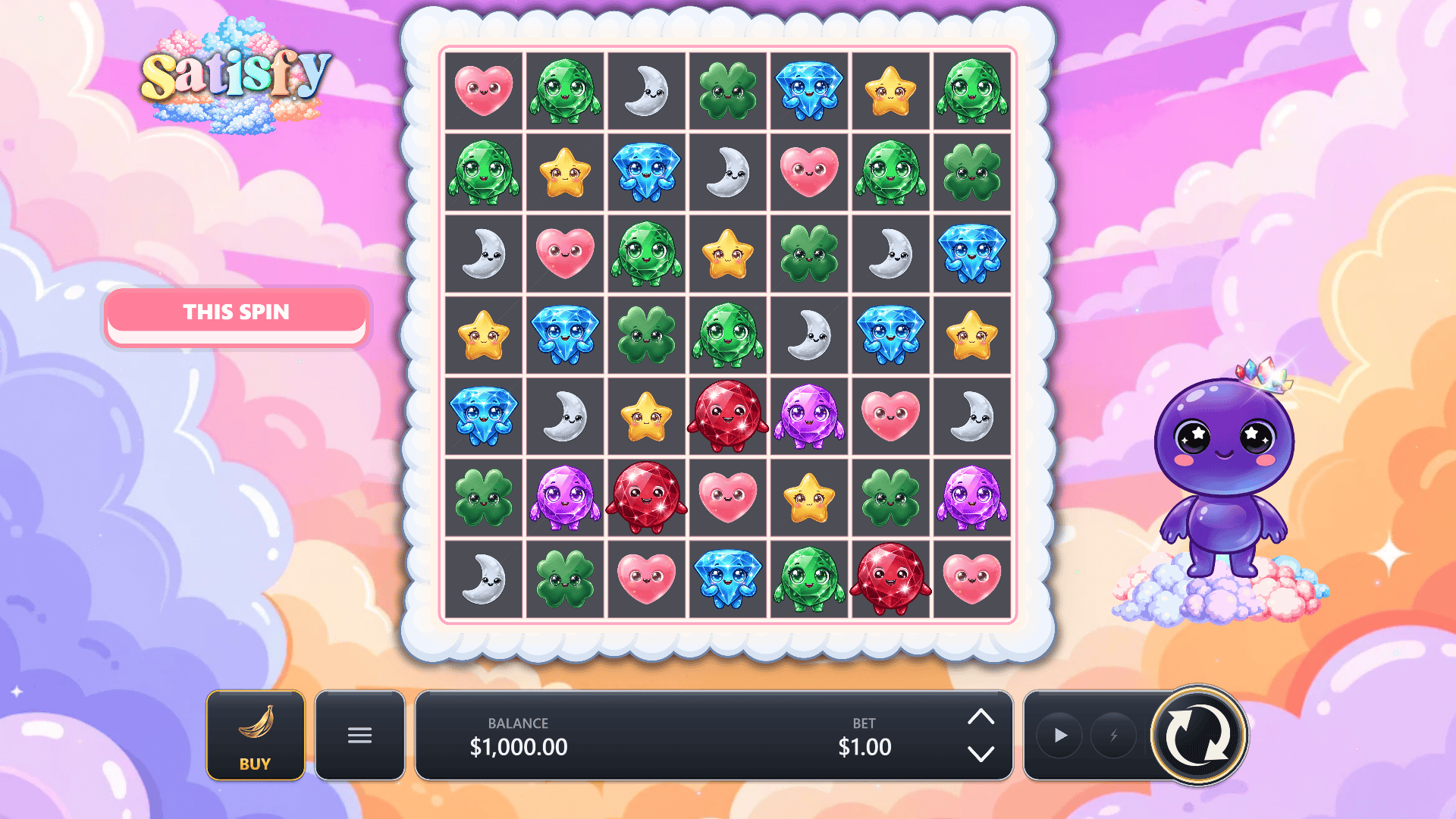 Satisfy slot gameplay reels