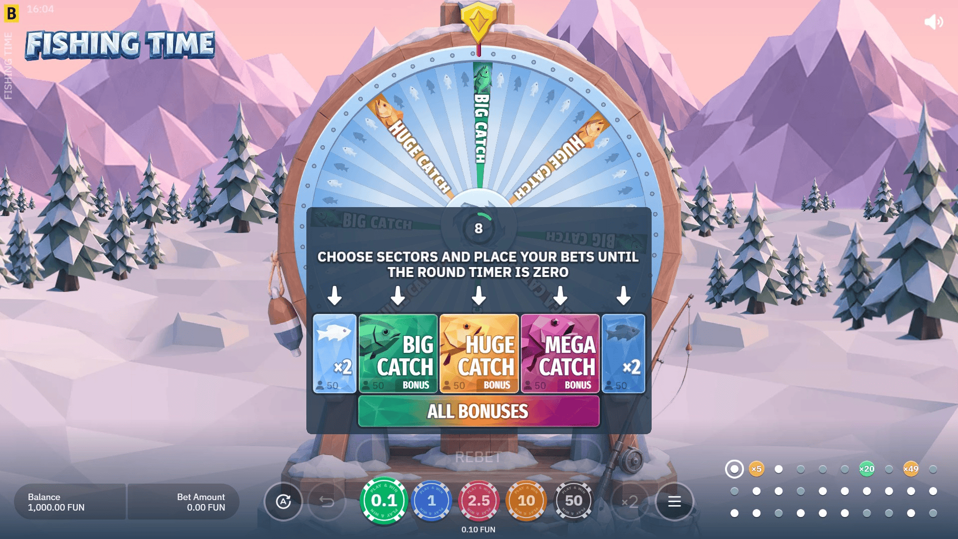 Fishing Time slot gameplay reels