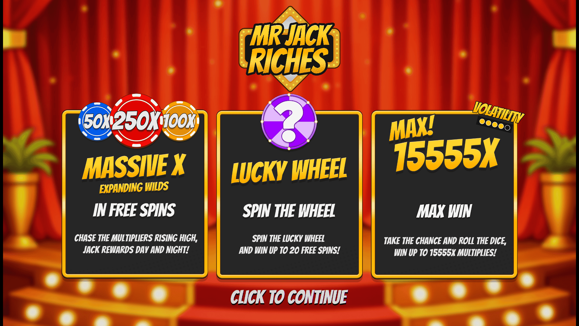 Mr Jack Riches slot intro screen