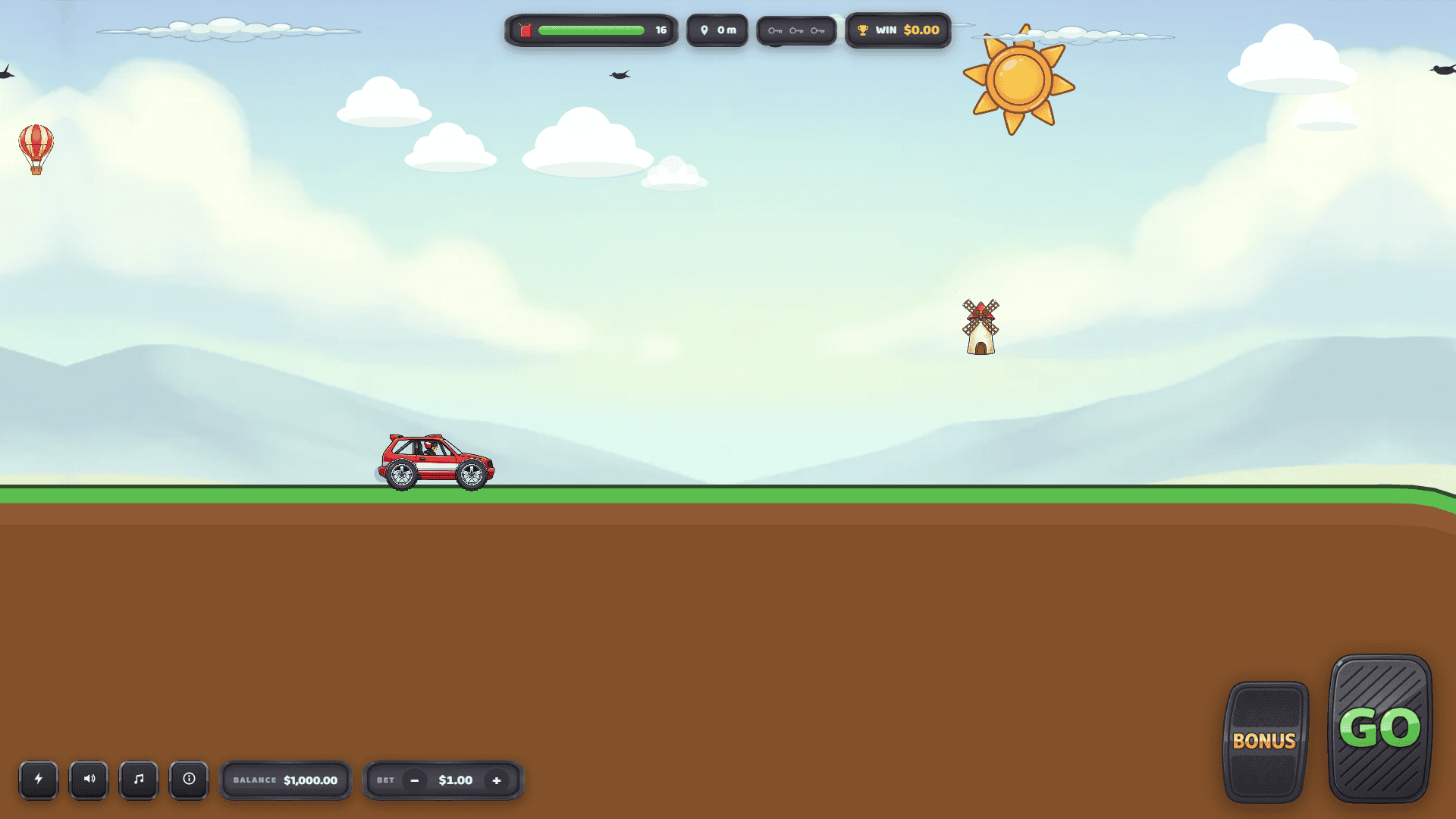 Hill Rush slot gameplay reels