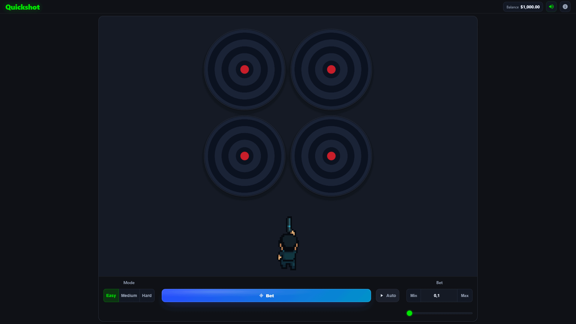 Quickshot slot gameplay reels