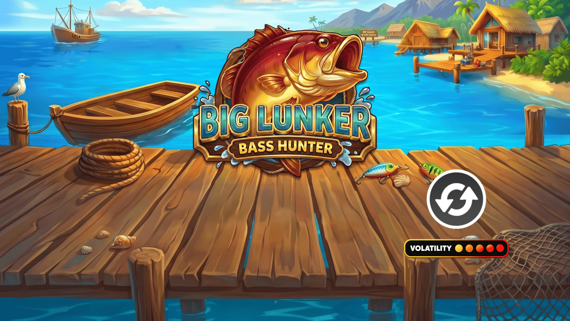 Big Lunker Bass Hunter slot intro screen