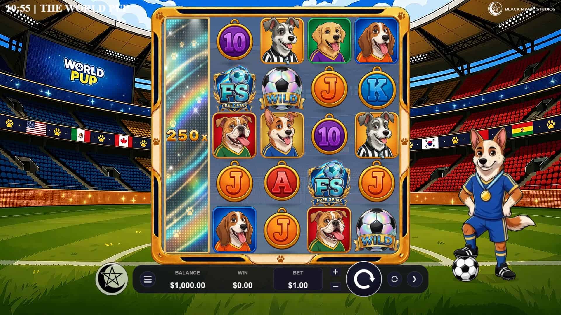 The World Pup slot gameplay reels