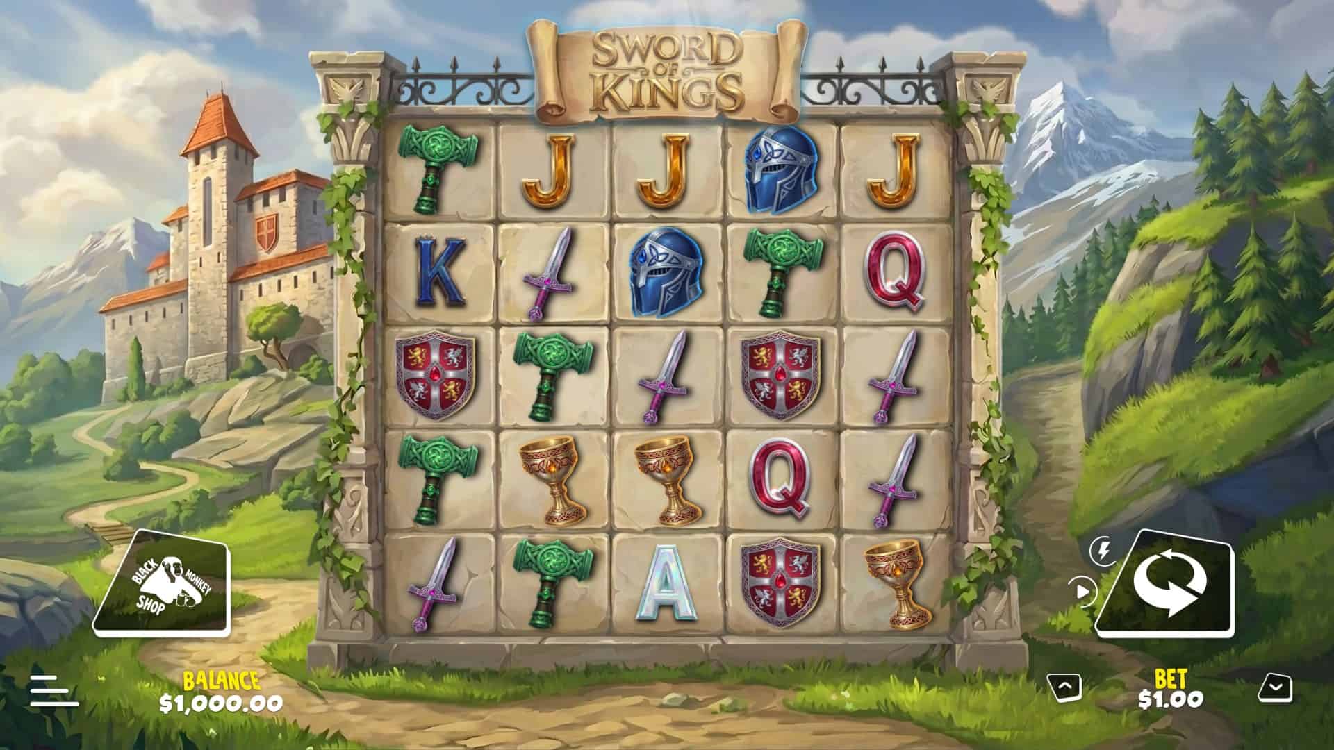 Sword Of Kings slot gameplay reels