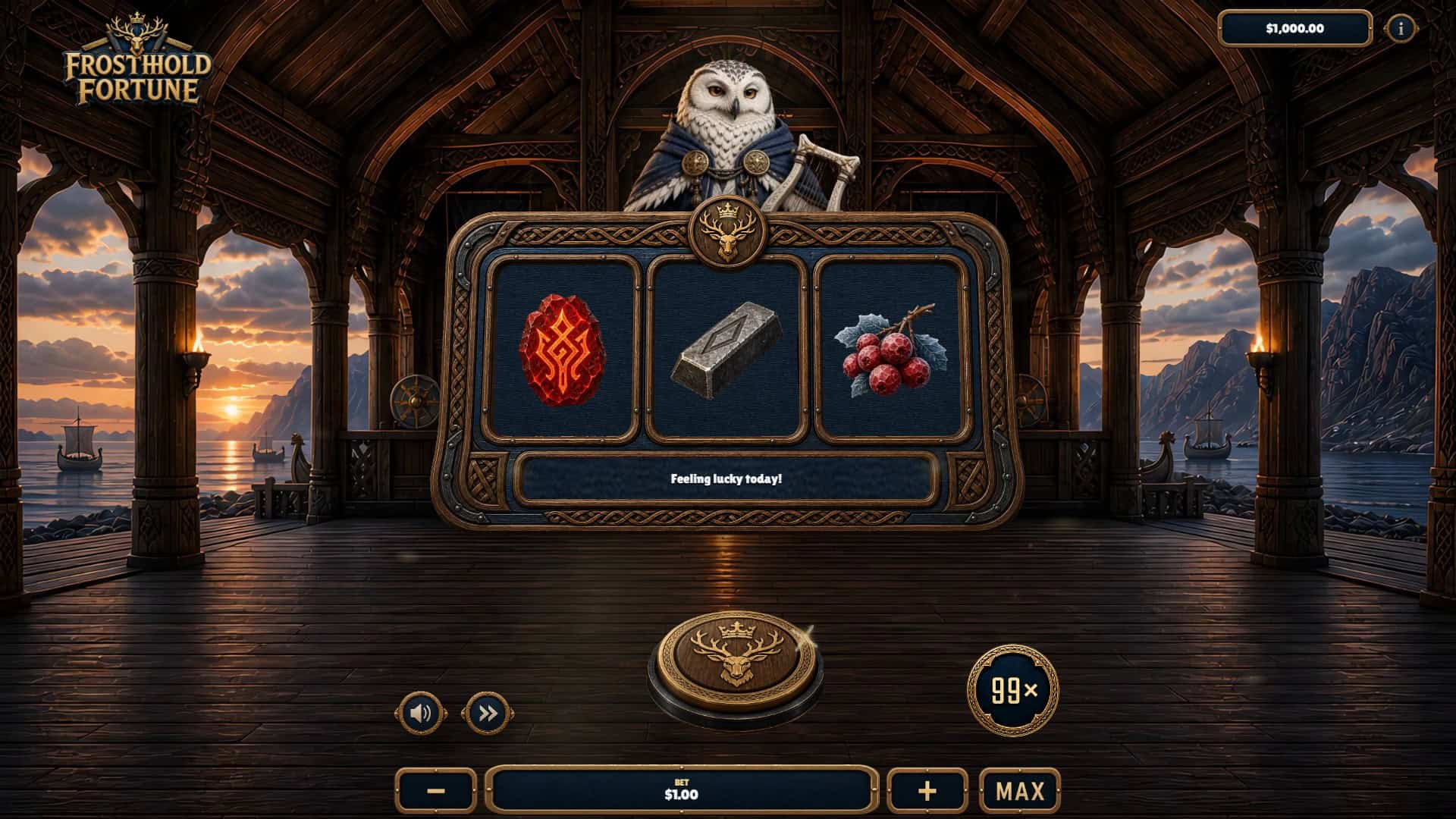 Frosthold Fortune slot gameplay reels