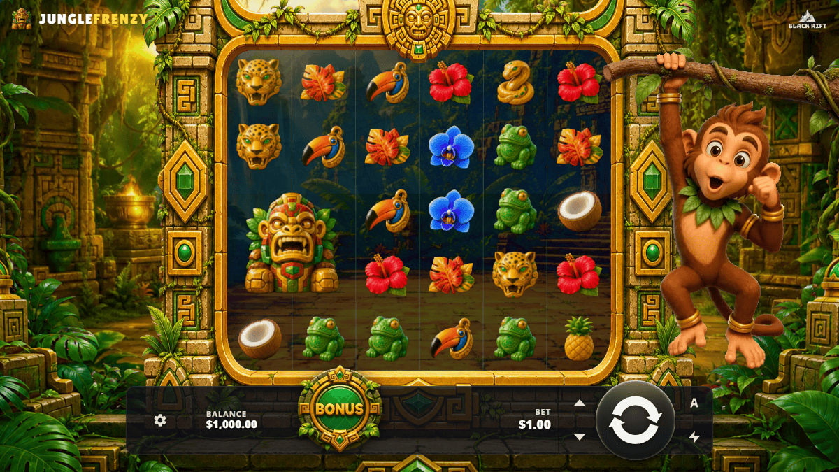 Jungle Frenzy slot gameplay reels