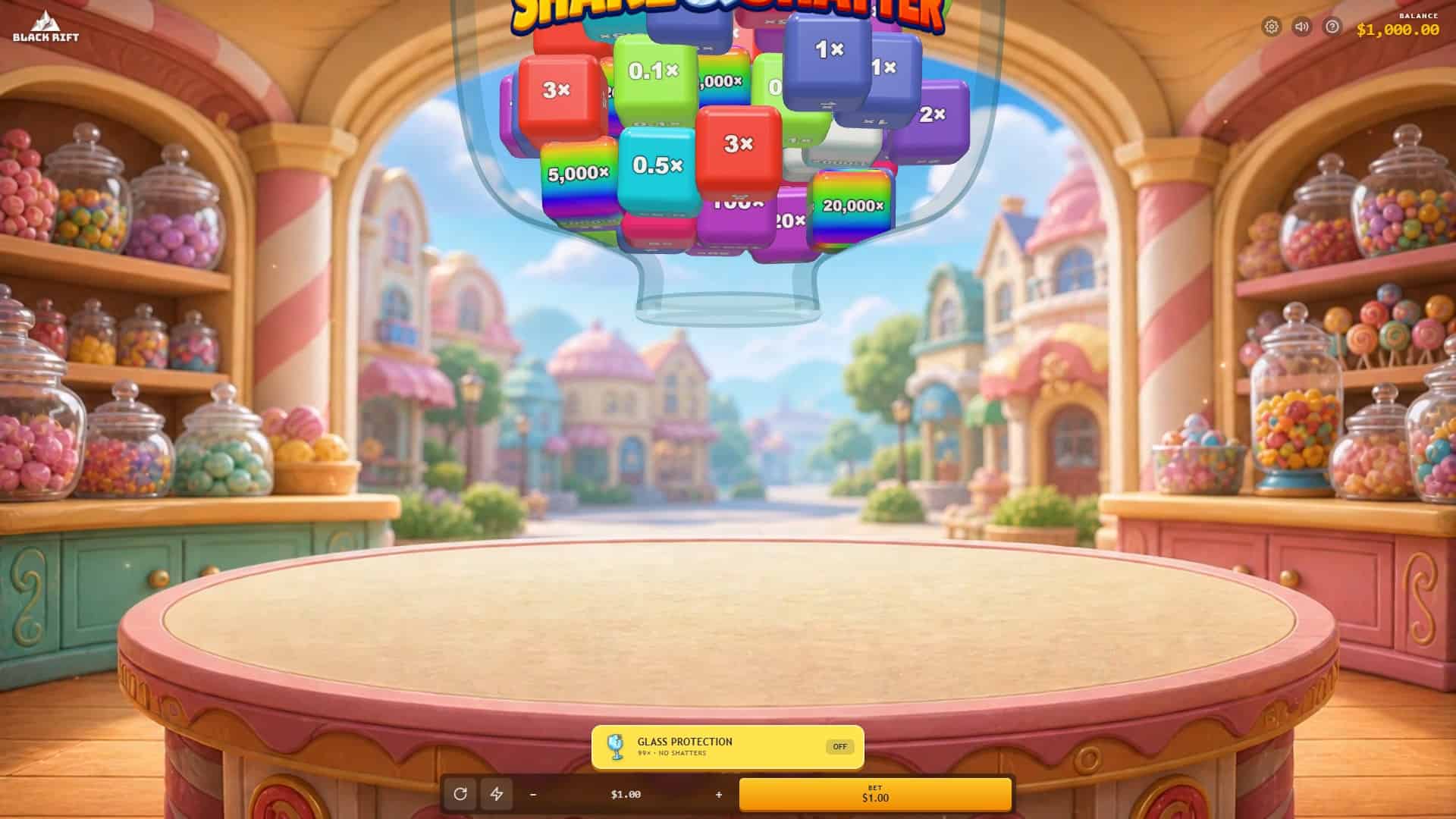 Shake & Shatter slot gameplay reels