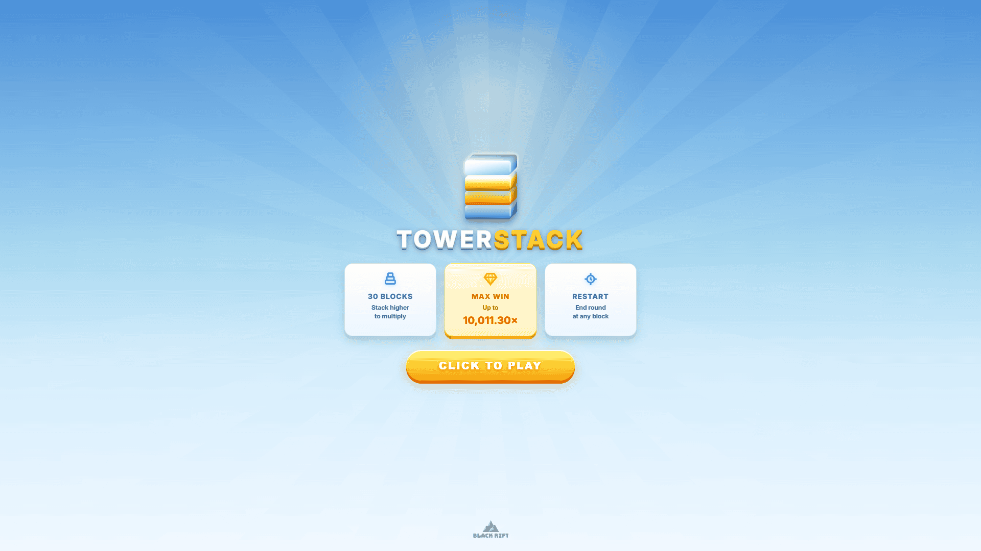 Tower Stack slot intro screen