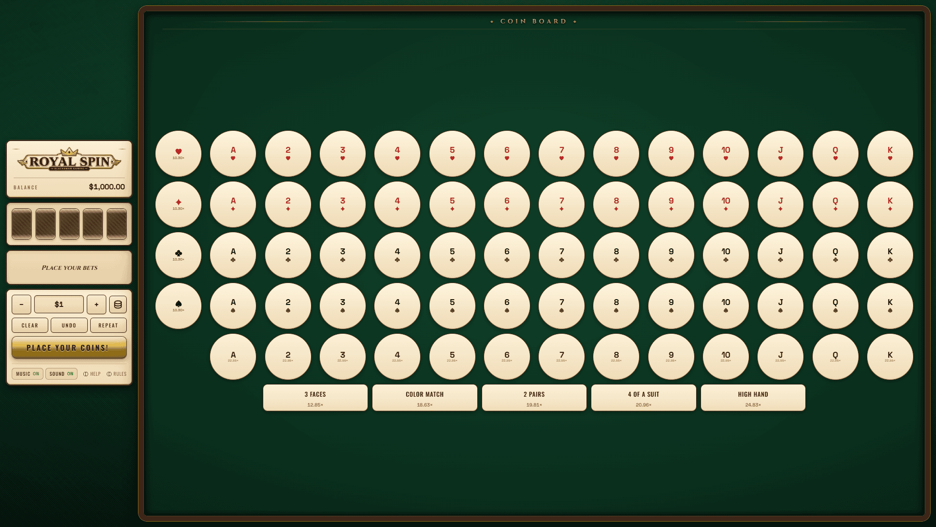 Royal Spin slot gameplay reels