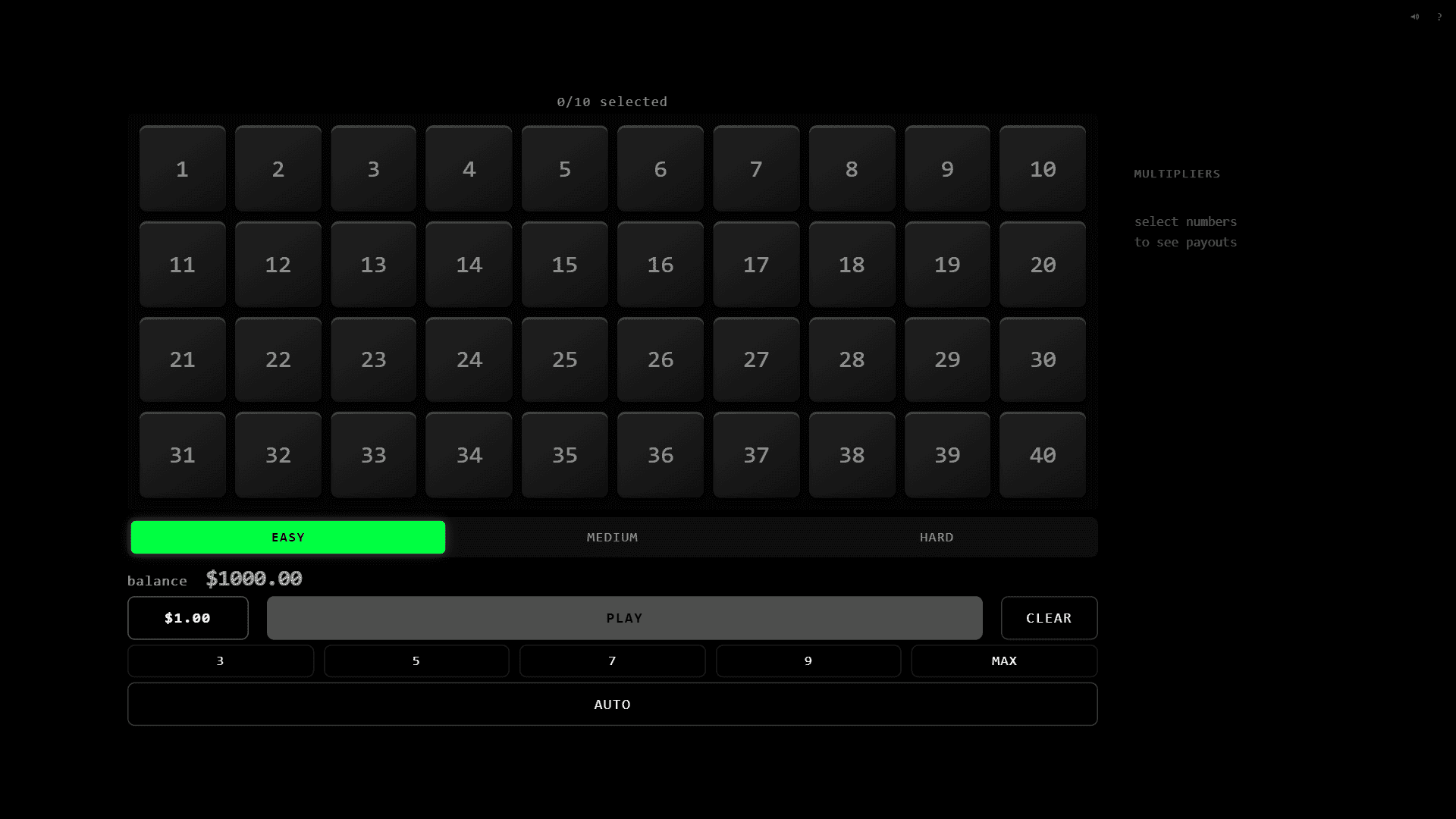 Keno 10000 slot gameplay reels