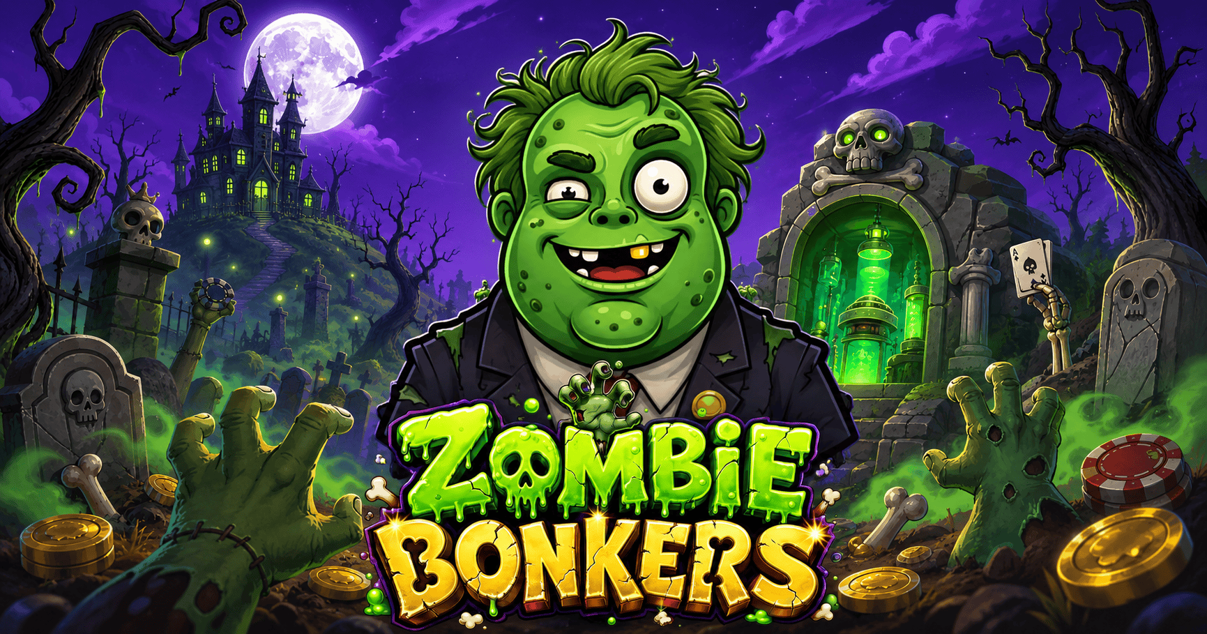 Zombie Bonkers Slot Demo by Blueberry Games slot cover image