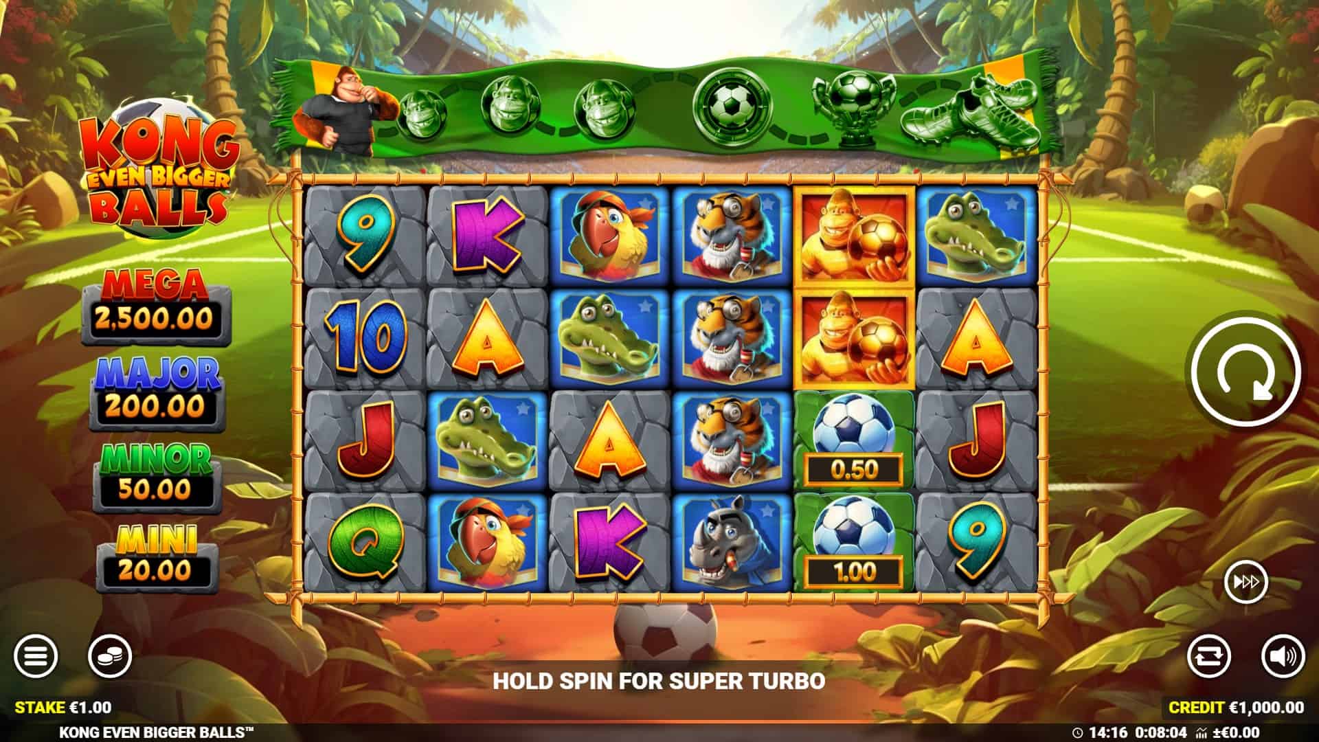 King Kong Even Bigger Balls slot gameplay reels