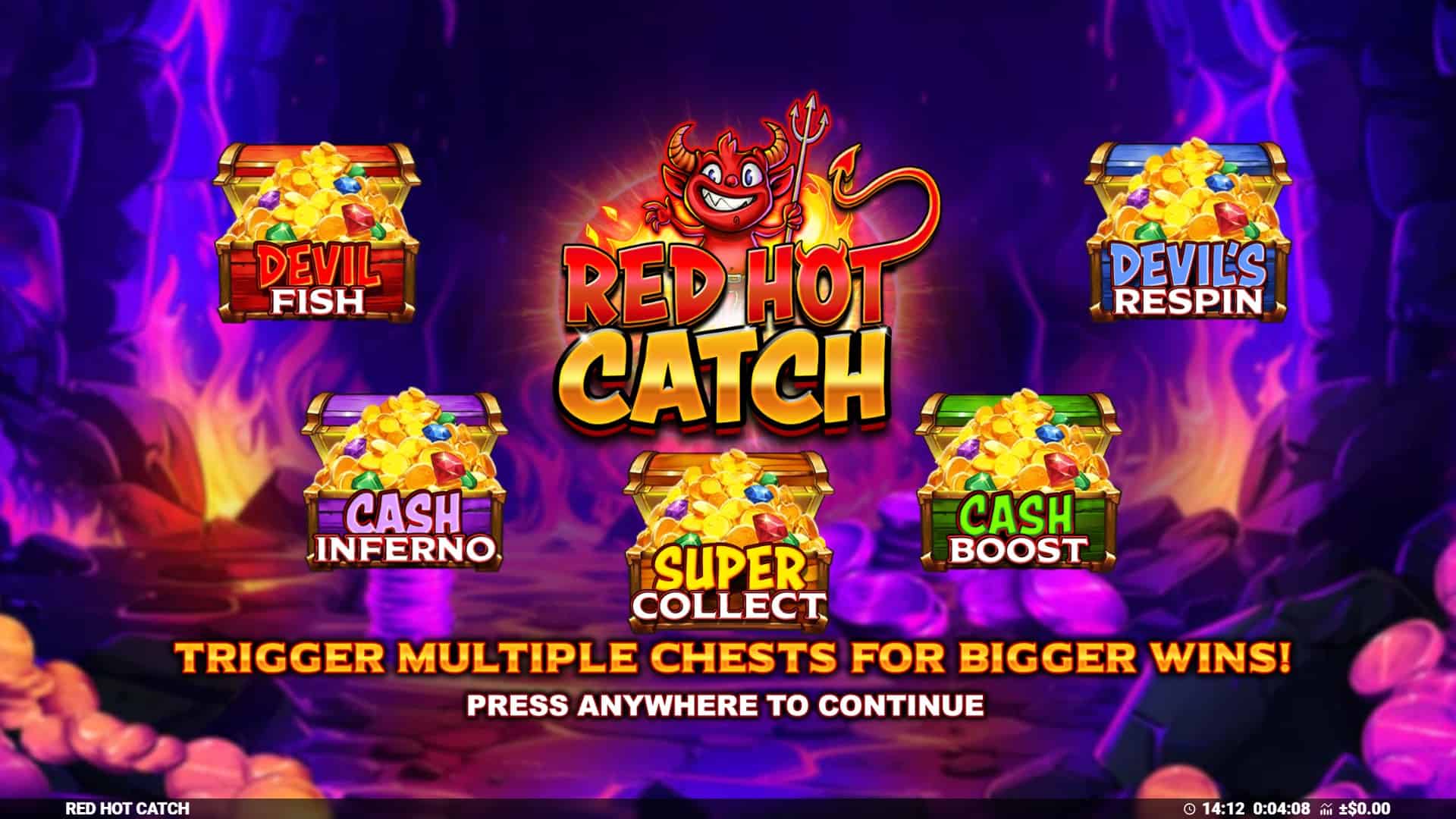 Red Hot Catch slot intro screen