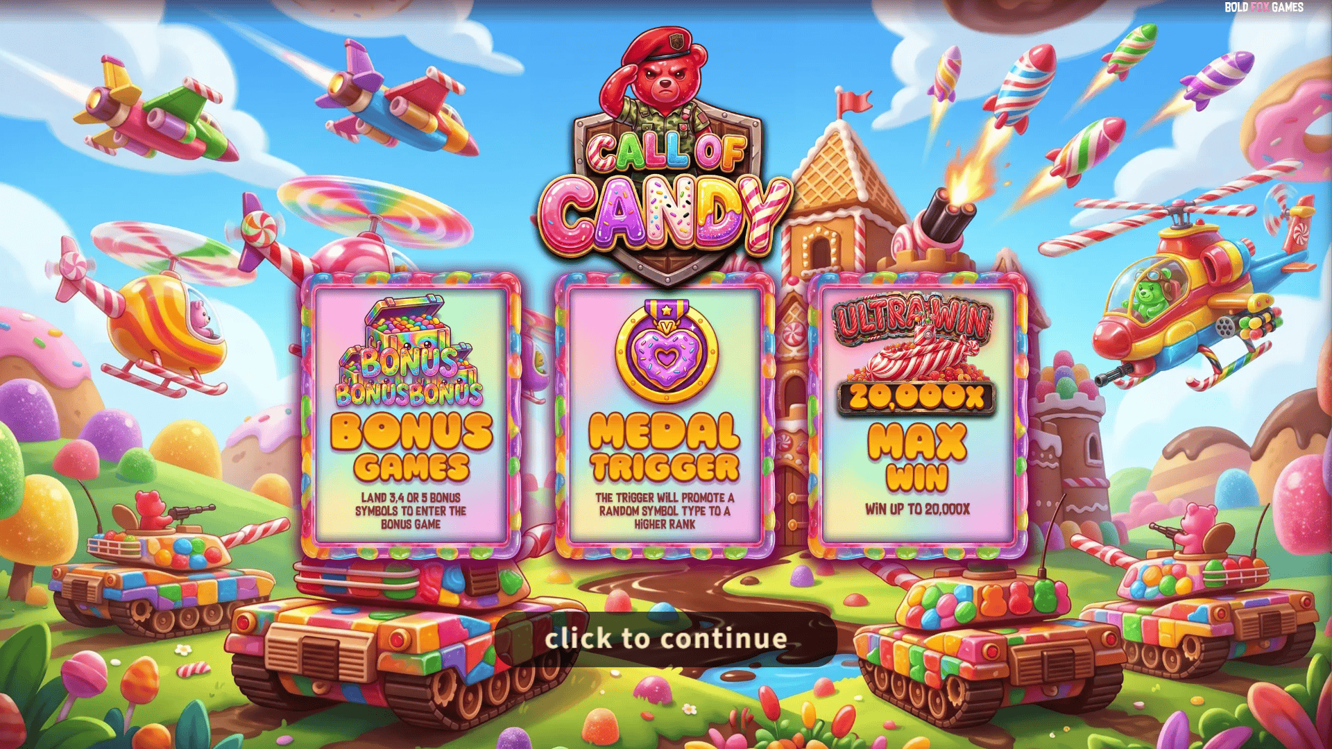 Call of Candy slot intro screen