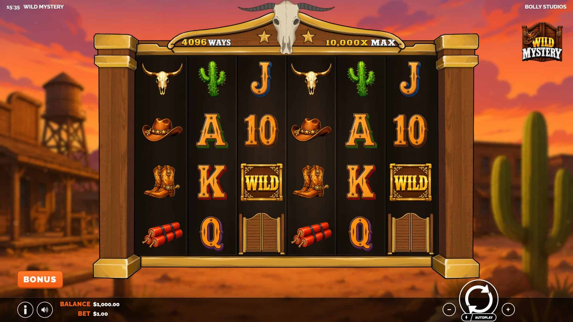 Wild Mystery slot gameplay reels
